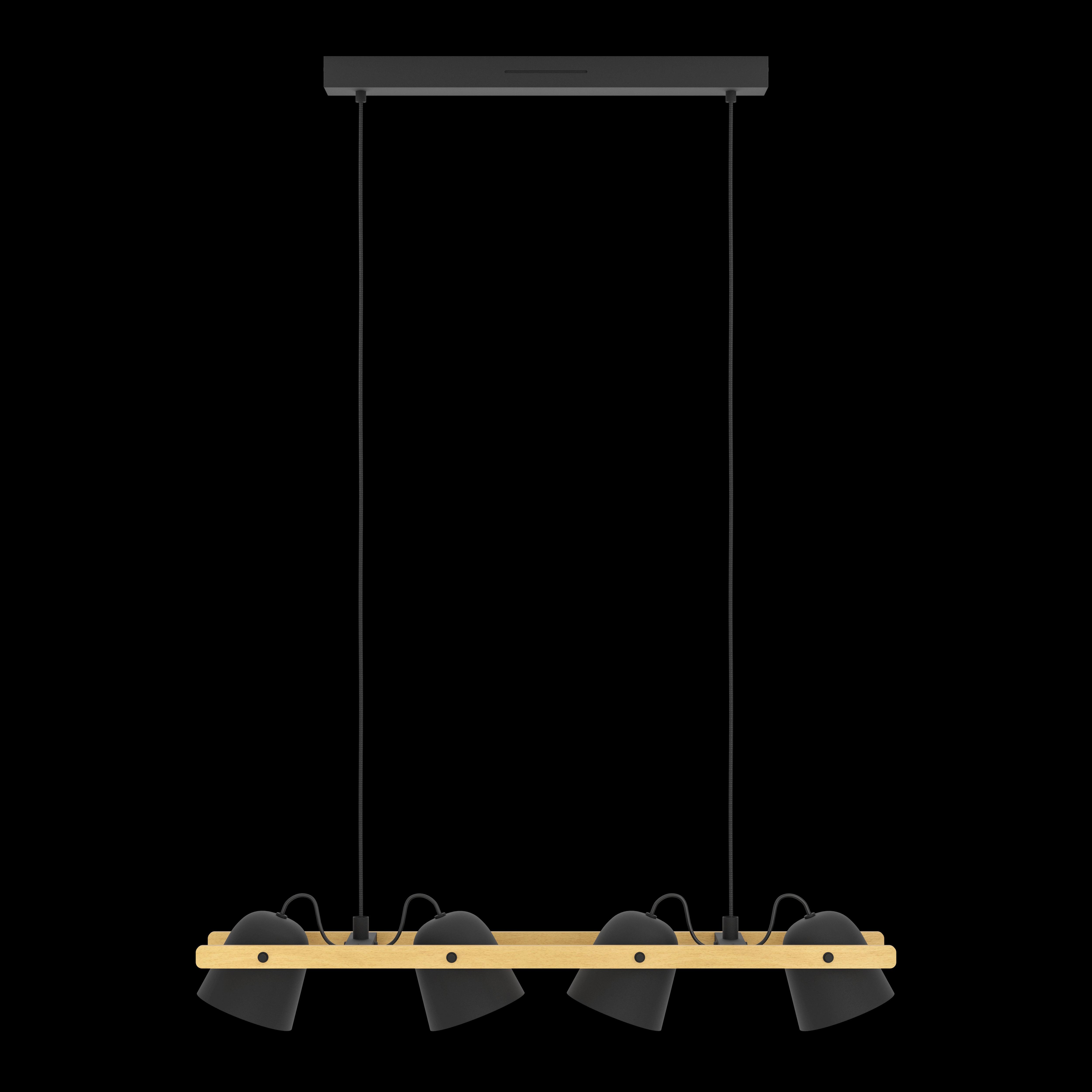 eglo connect hornwood z smart led wood black metal pendant living room image