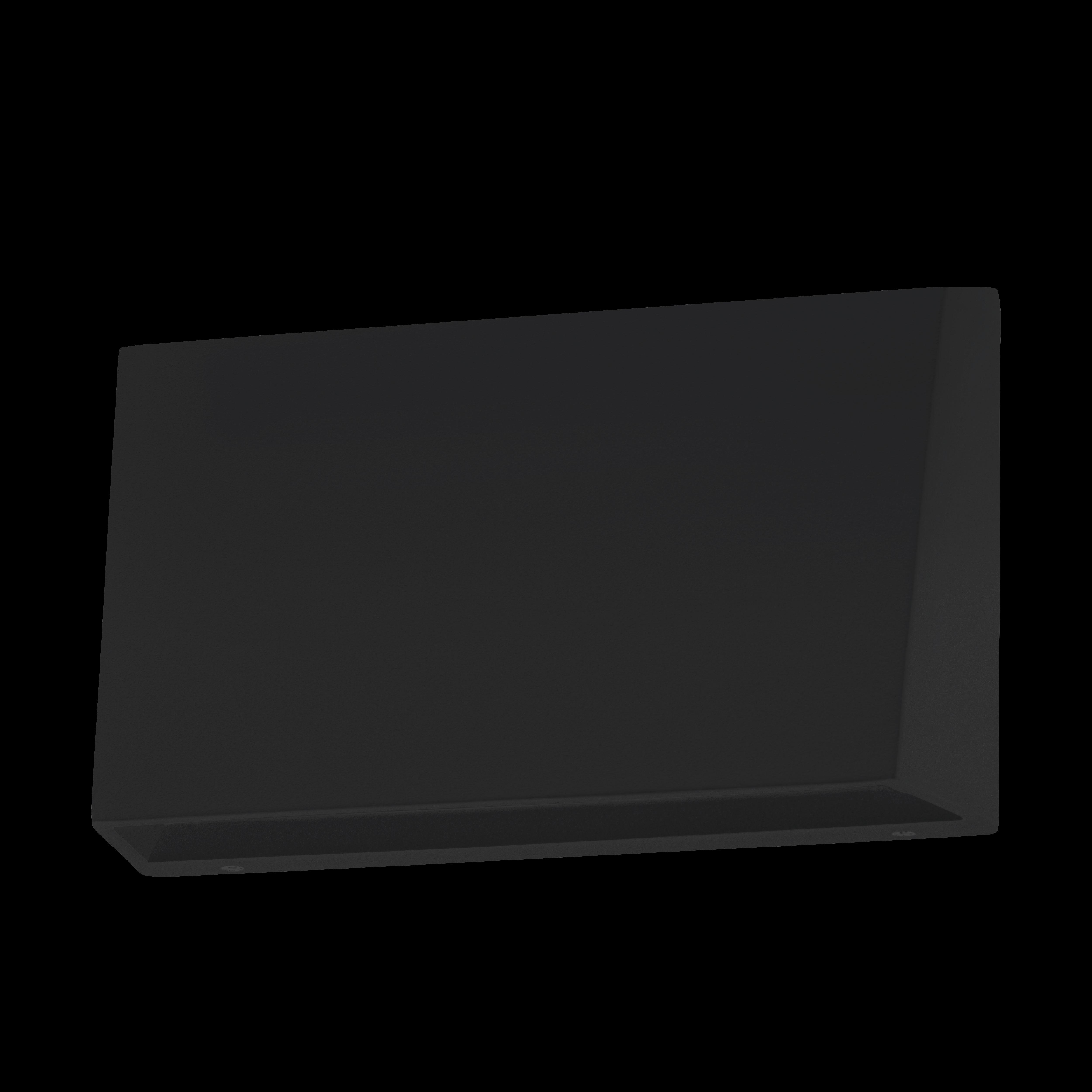 eglo spongano black outdoor angular wall light ip65 living room close up