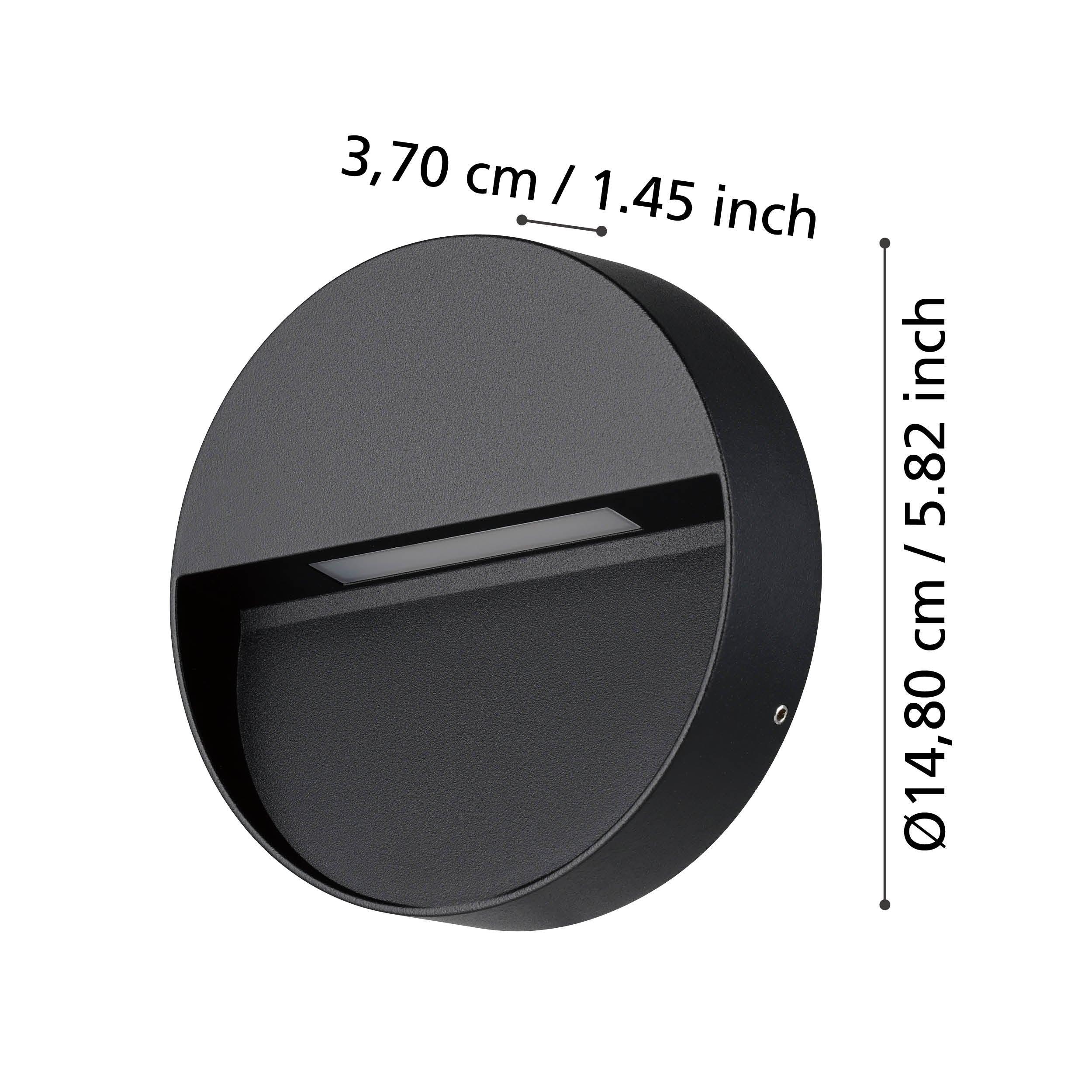 Eglo Maruggio Grey LED Circular Outdoor Wall Light - IP65-WAREHOUSE-40-200326