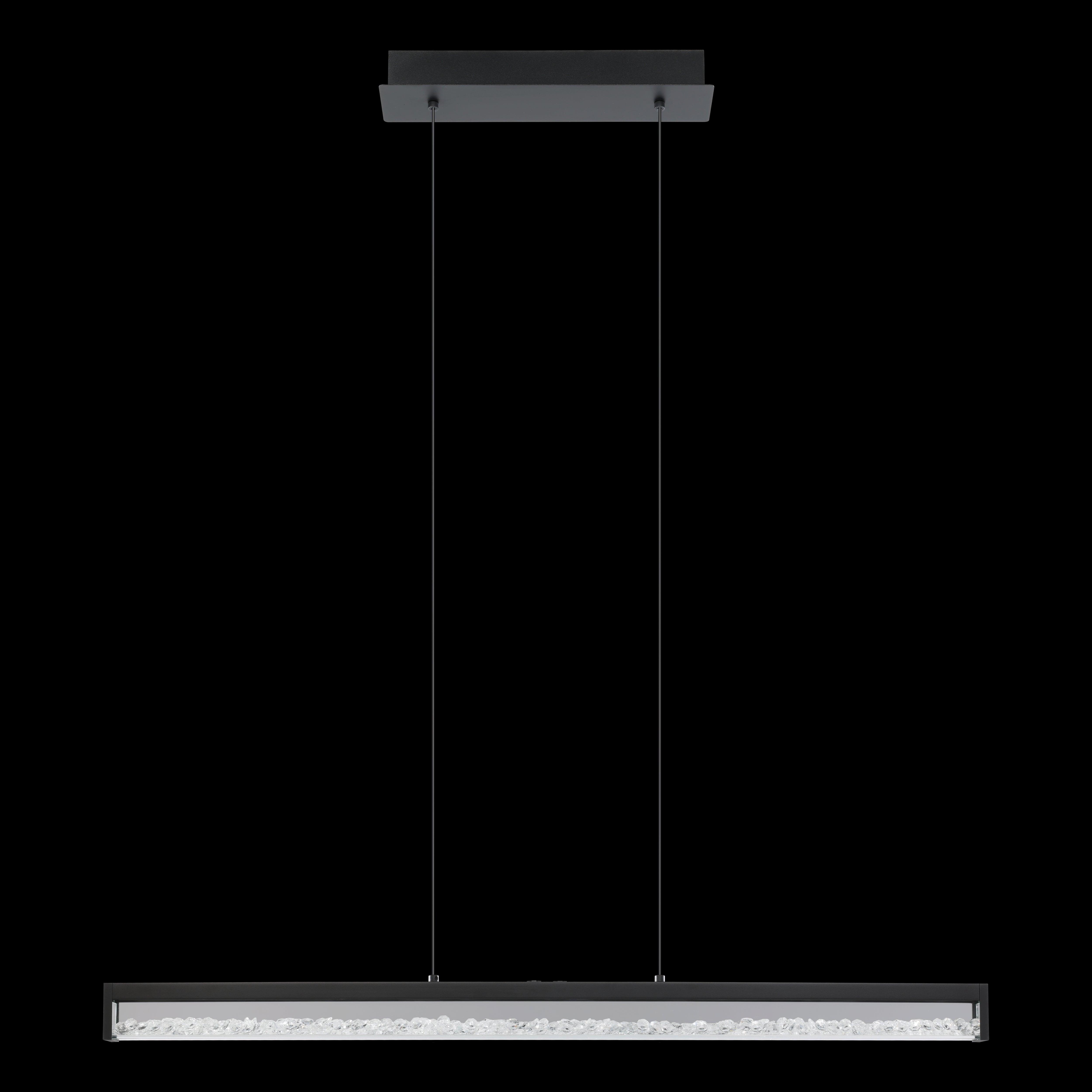 eglo cardito 1 led black bar glass crystal ceiling pendant living room image