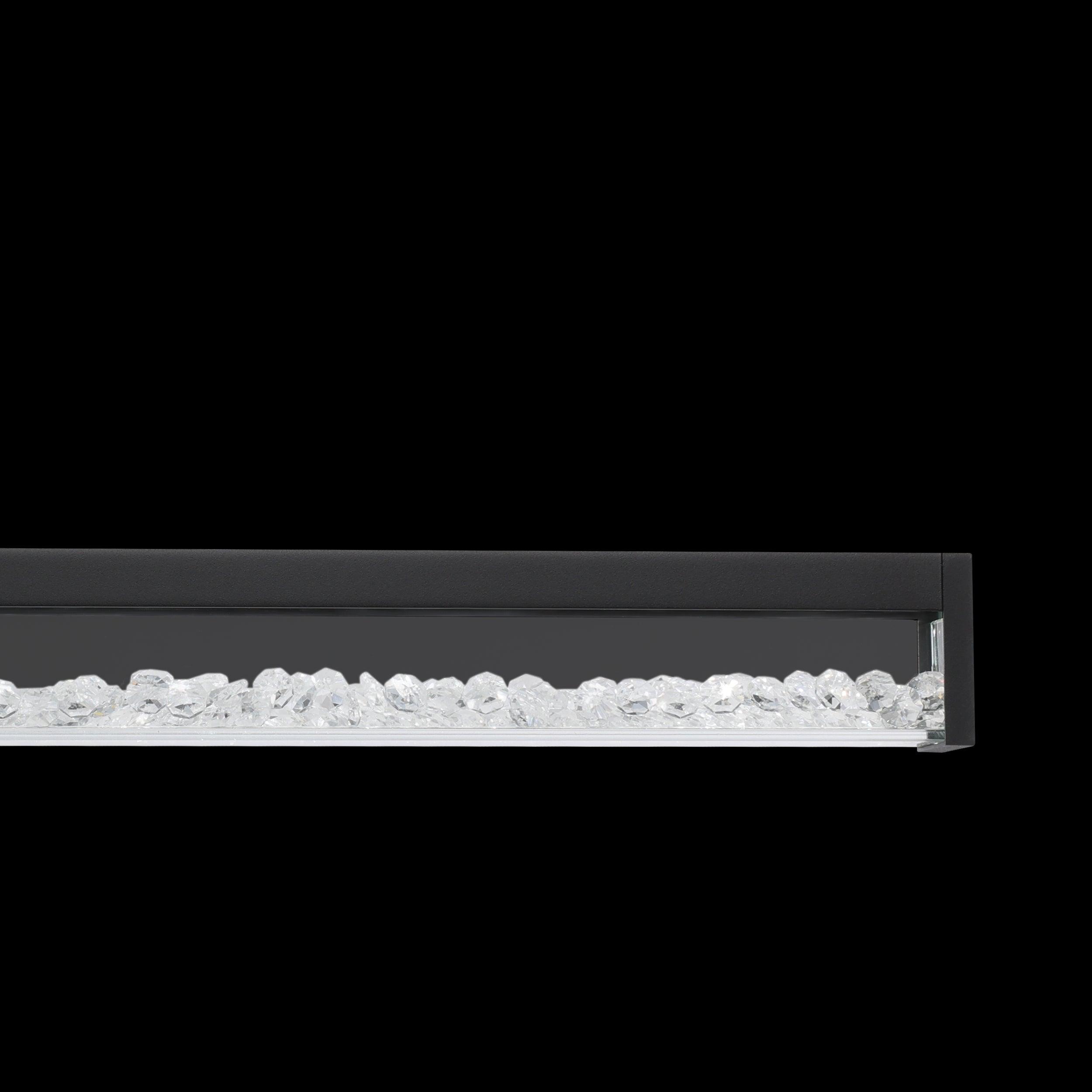 eglo cardito 1 led black bar glass crystal ceiling pendant Kitchen Lighting Close Up
