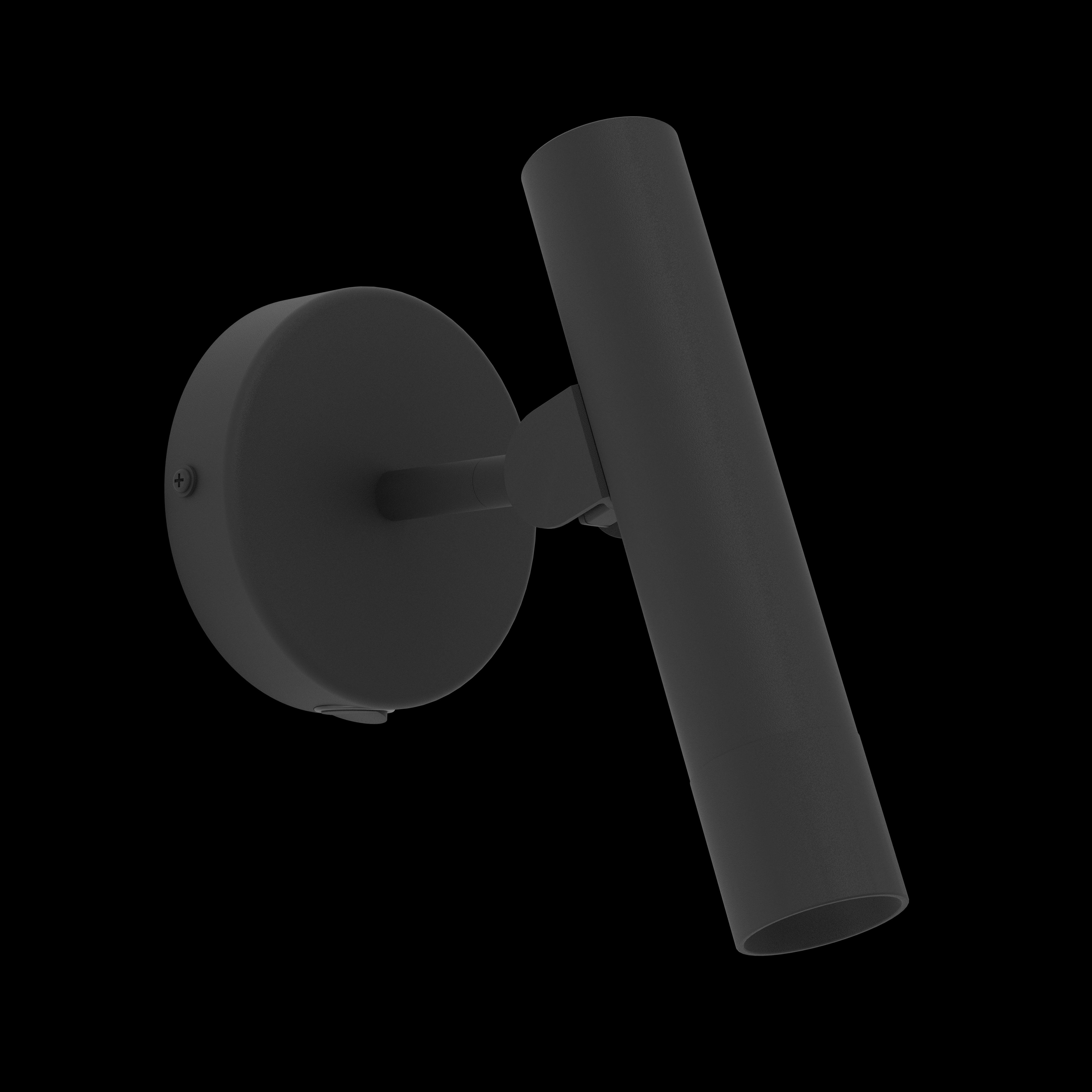eglo almudaina black tube shaped led wall light living room image