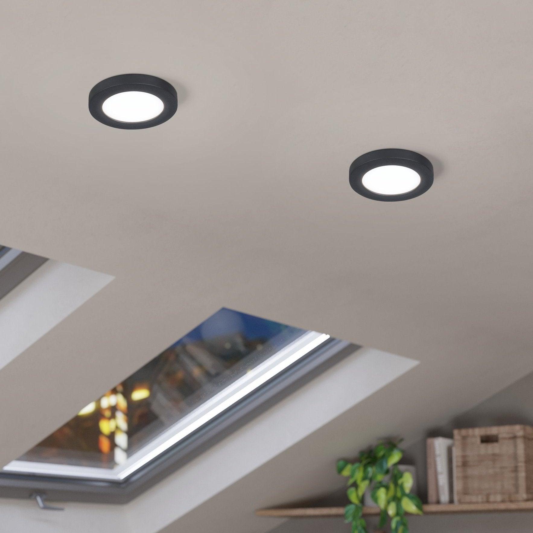 eglo fueva flex black led recessed ceiling light