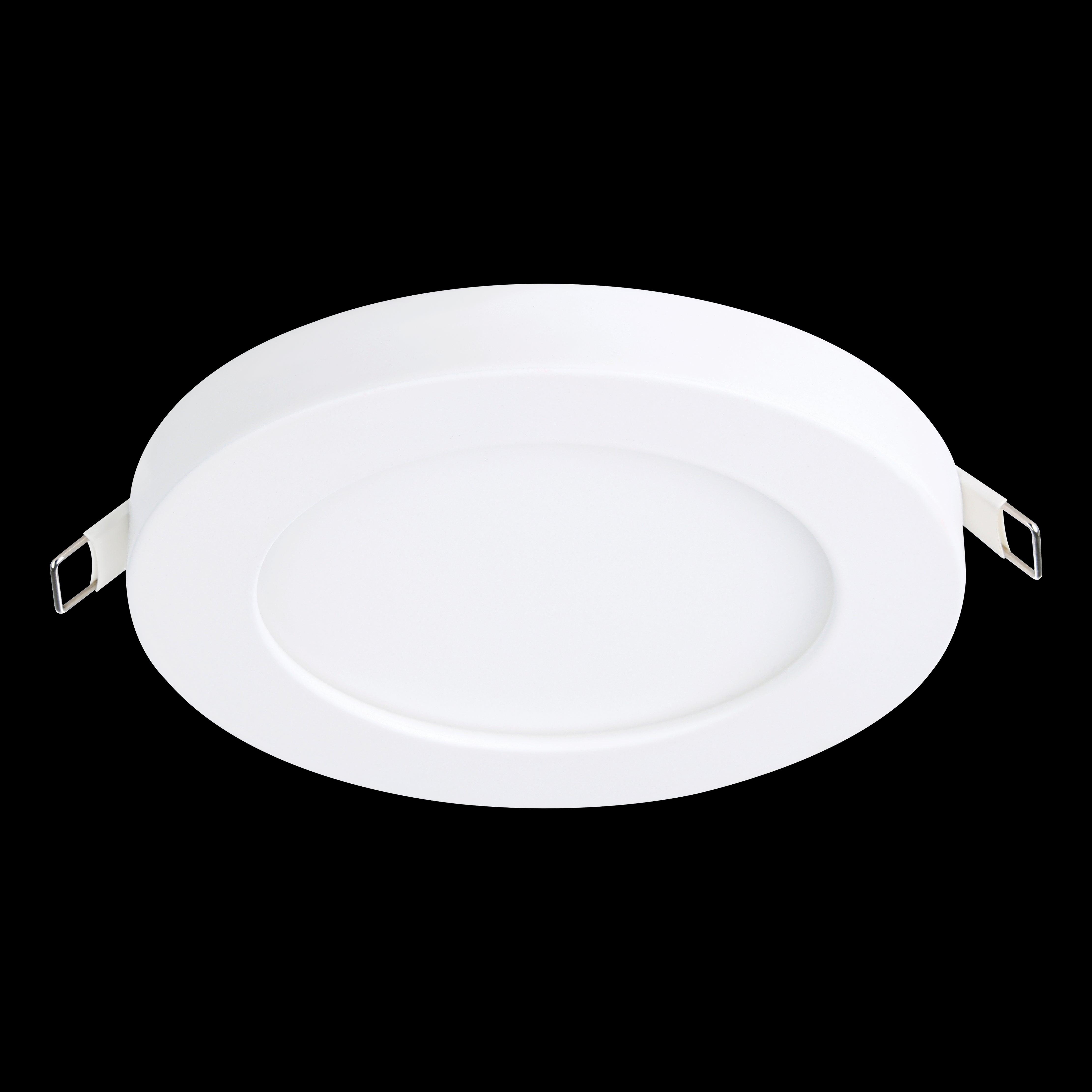 eglo fueva flex white led recessed ceiling light living room close up