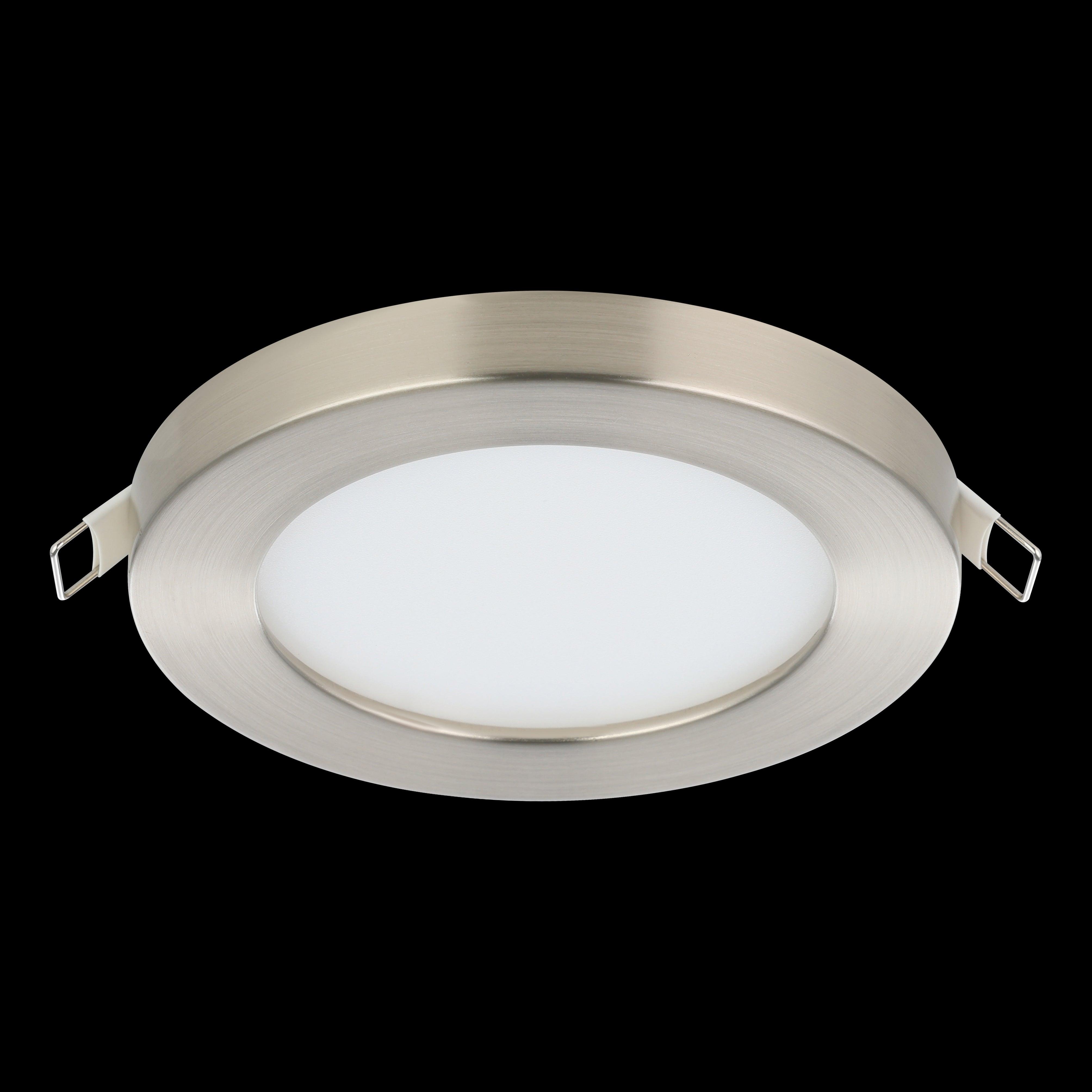 eglo fueva flex satin nickel led recessed ceiling light 11 7cm living room image