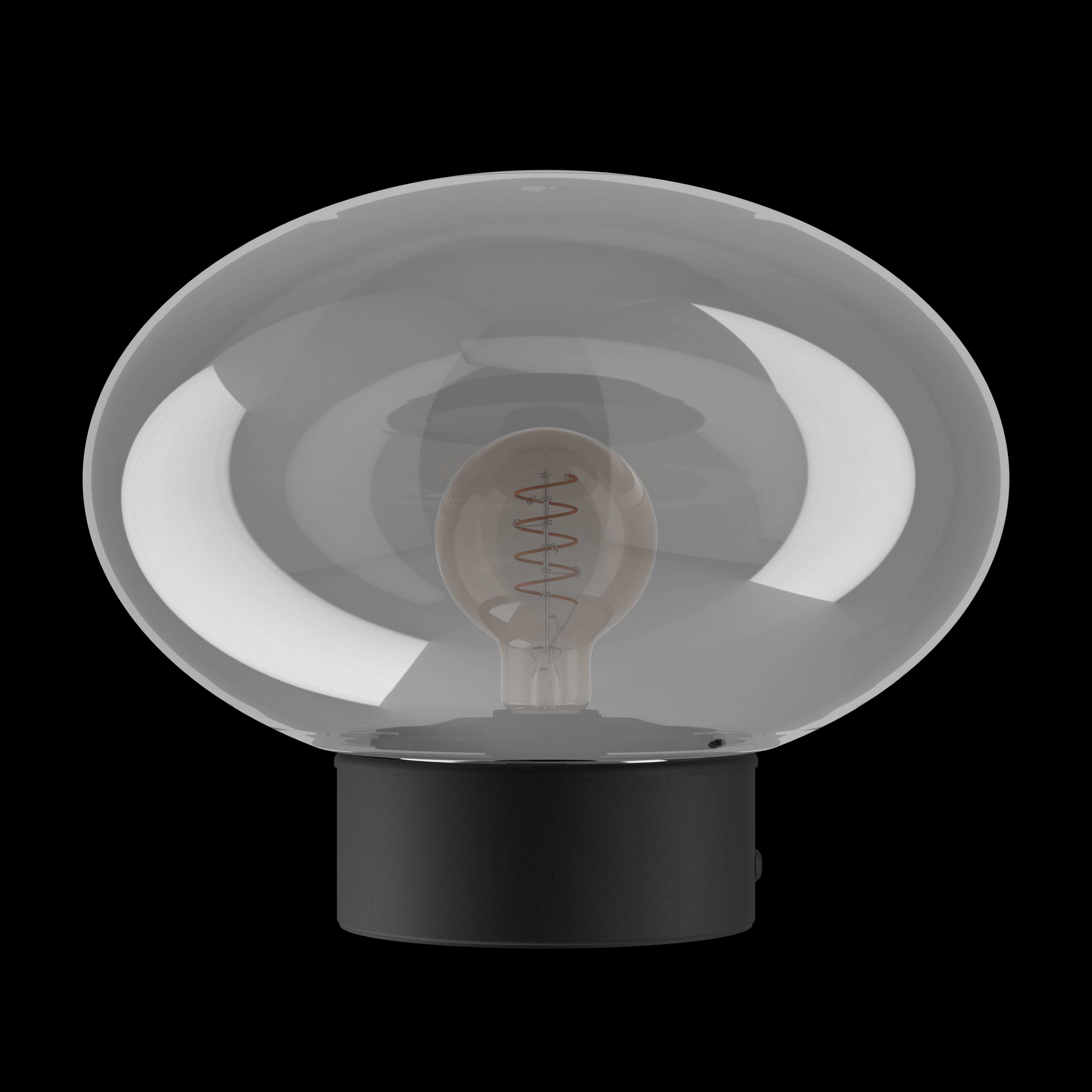 eglo madonnina grey vaporised glass globe table lamp living room image