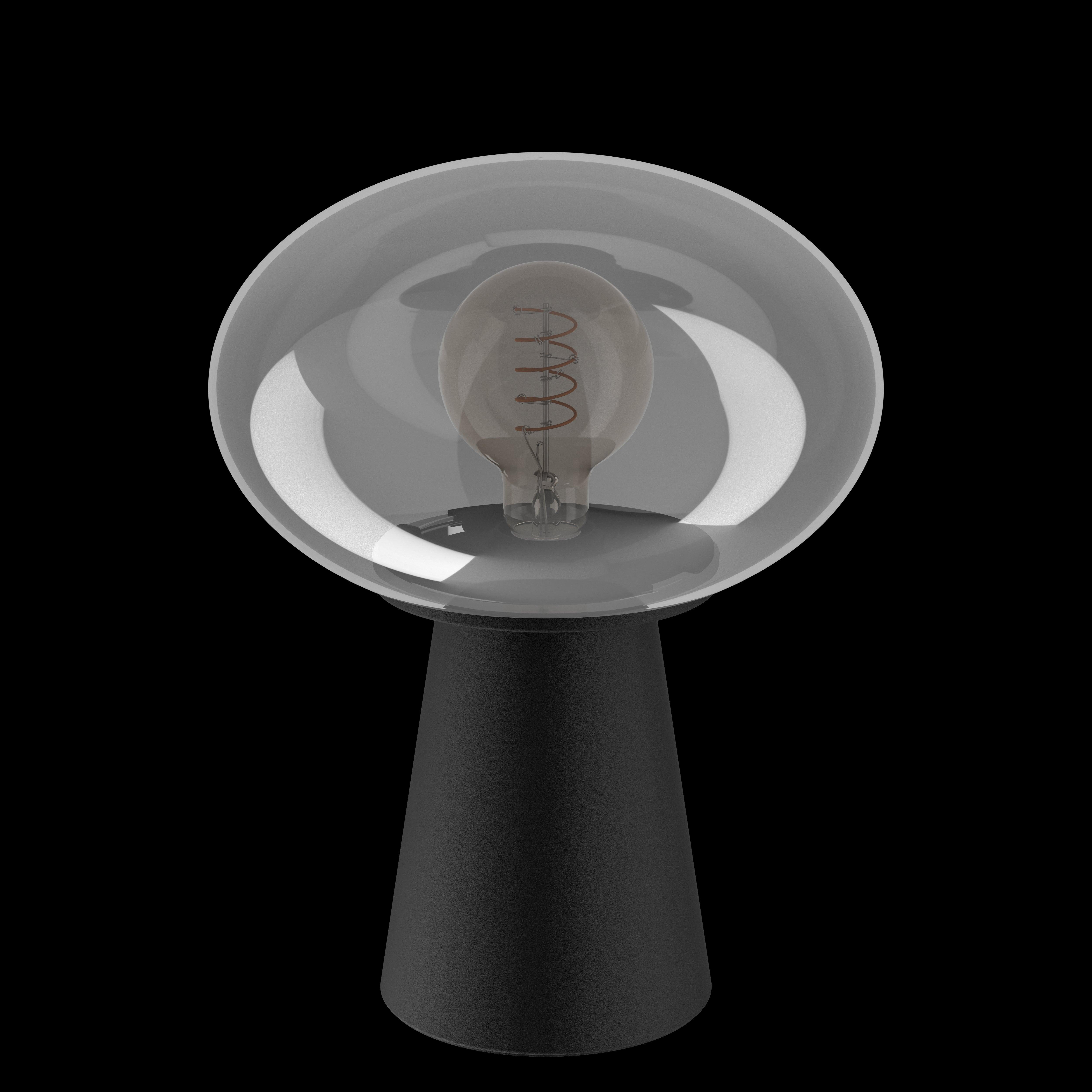 eglo madonnina black vaporised glass globe table lamp kitchen lighting 