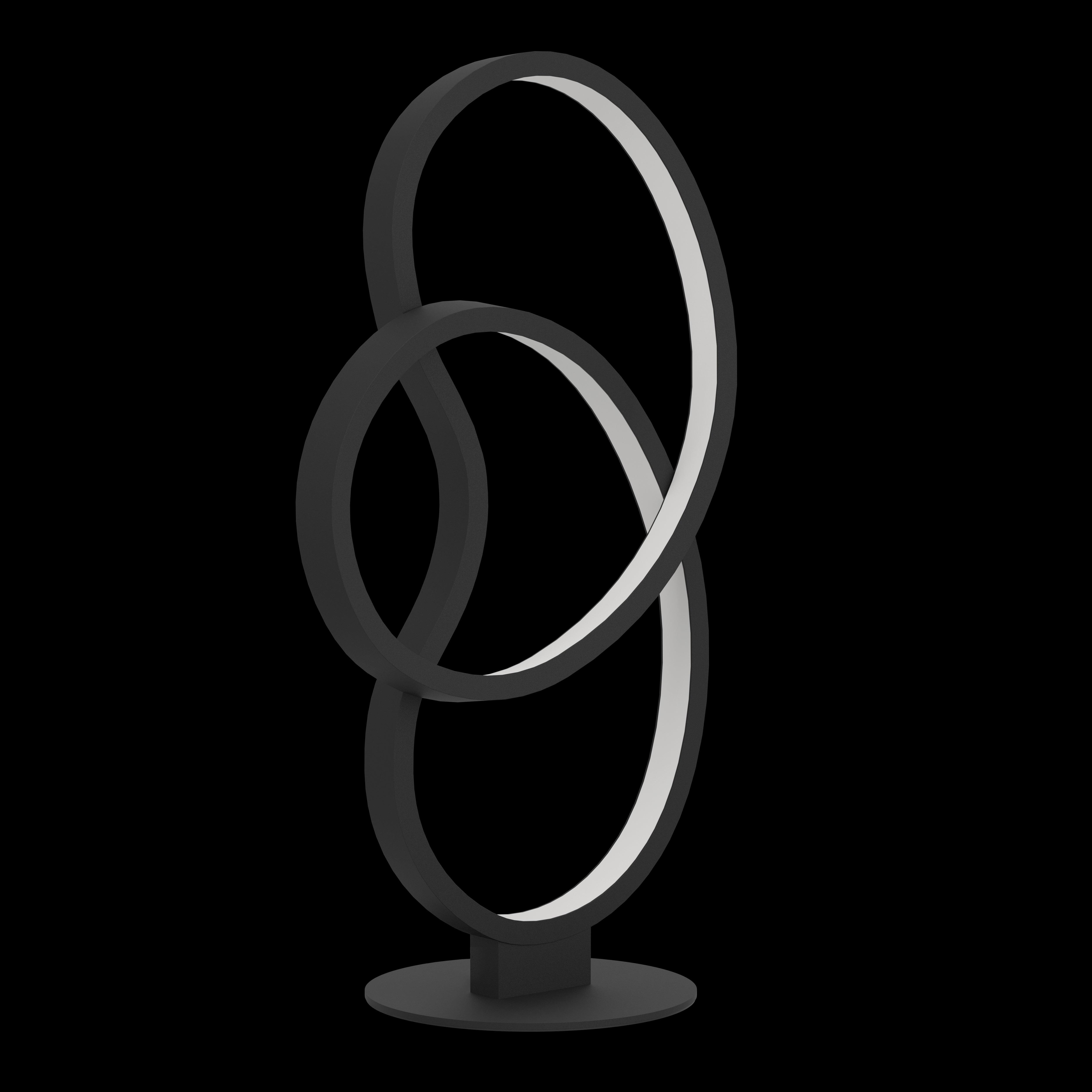 eglo gianella black led modern table lamp living room close up