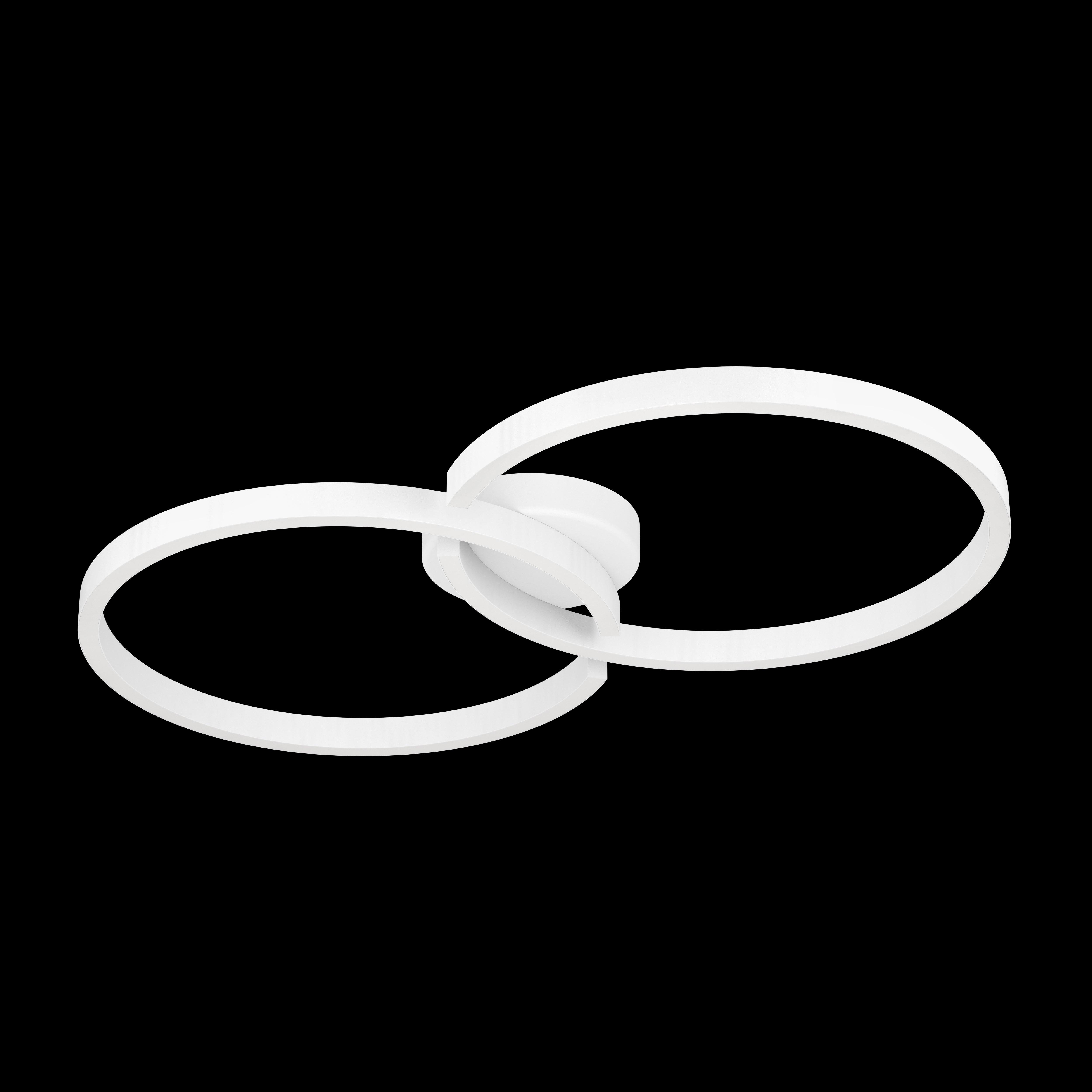 eglo amandolo white led 2 circle design flush ceiling light living room image