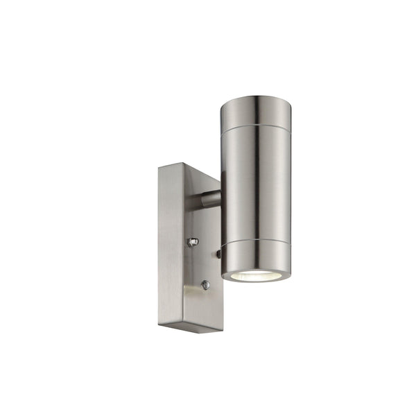 Palin Silver Outdoor Wall Light with Photocell IP44 7W