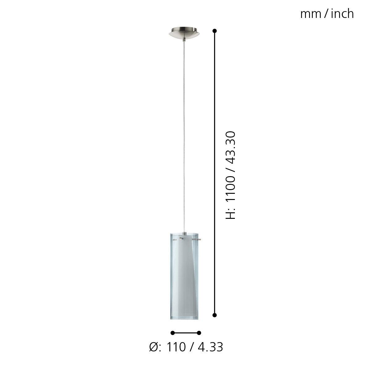 eglo pinto nero chrome smoked opal glass ceiling pendant kitchen lighting 