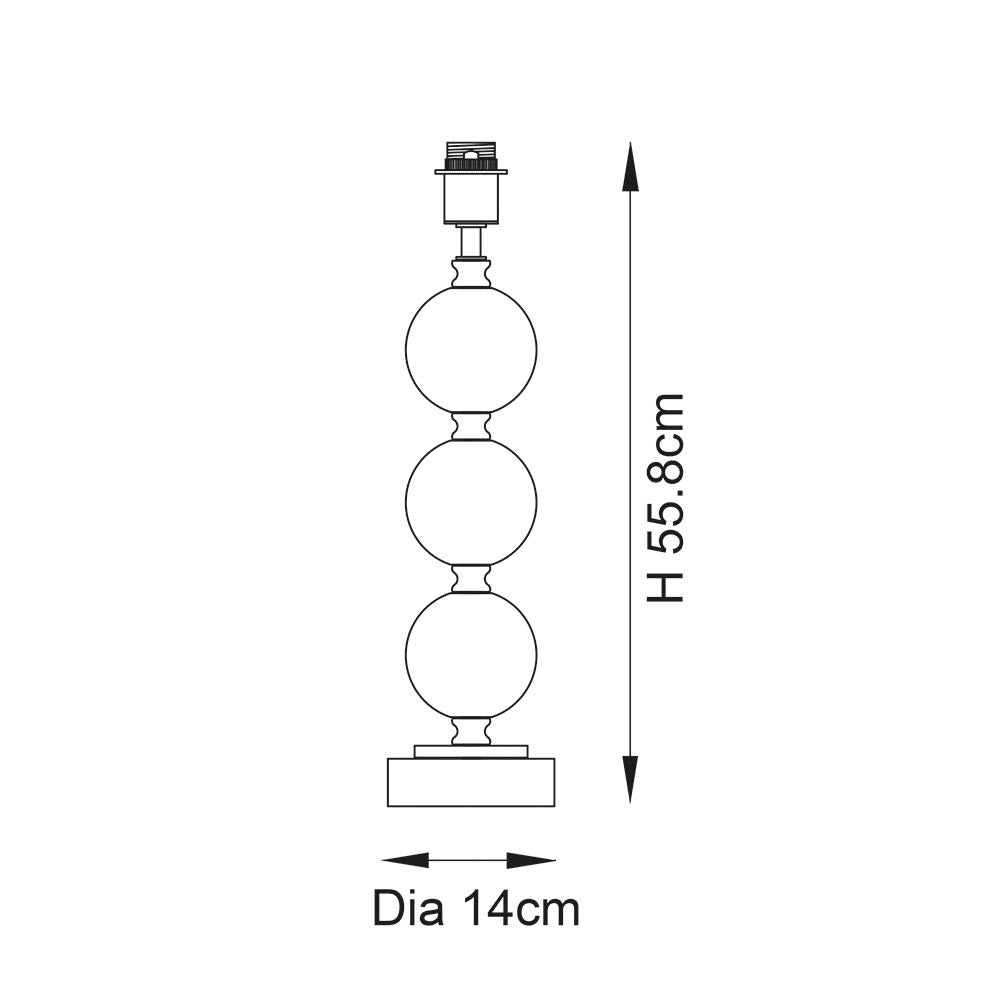 Trebor Crystal Glass Table Lamp Base
