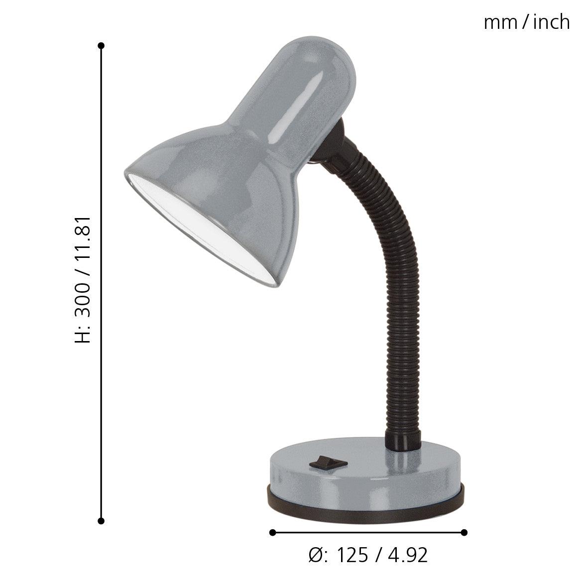 eglo basic 1 silver adjustable desk lamp living room close up