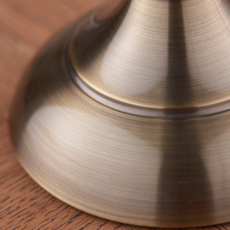 Oslo Medium Brass Finish Table Lamp & Mia Charcoal Shade