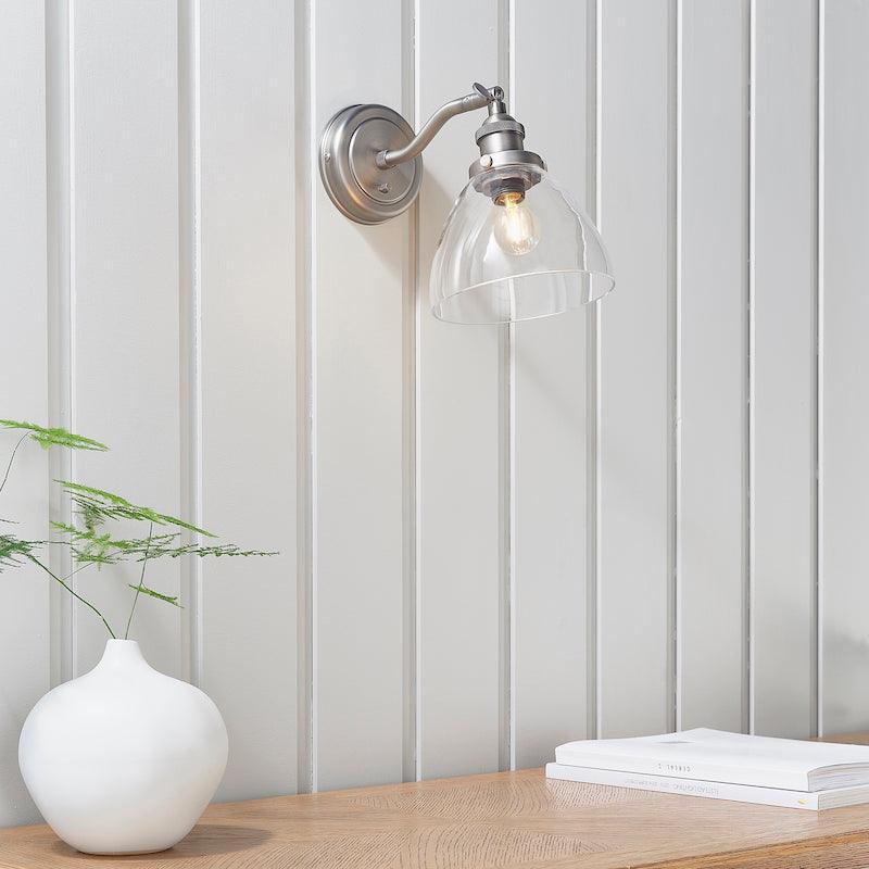 Hansen Brushed Silver Wall Light-OPEN-BOX-040626