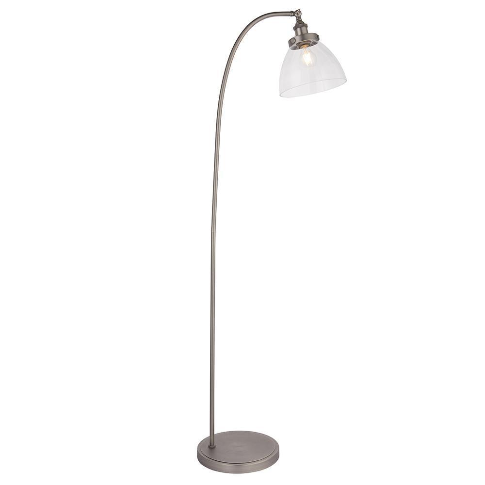 Hansen Brushed Steel Floor Lamp-OB-180926