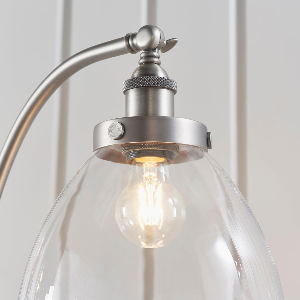 Hansen Brushed Steel Floor Lamp-OB-180926