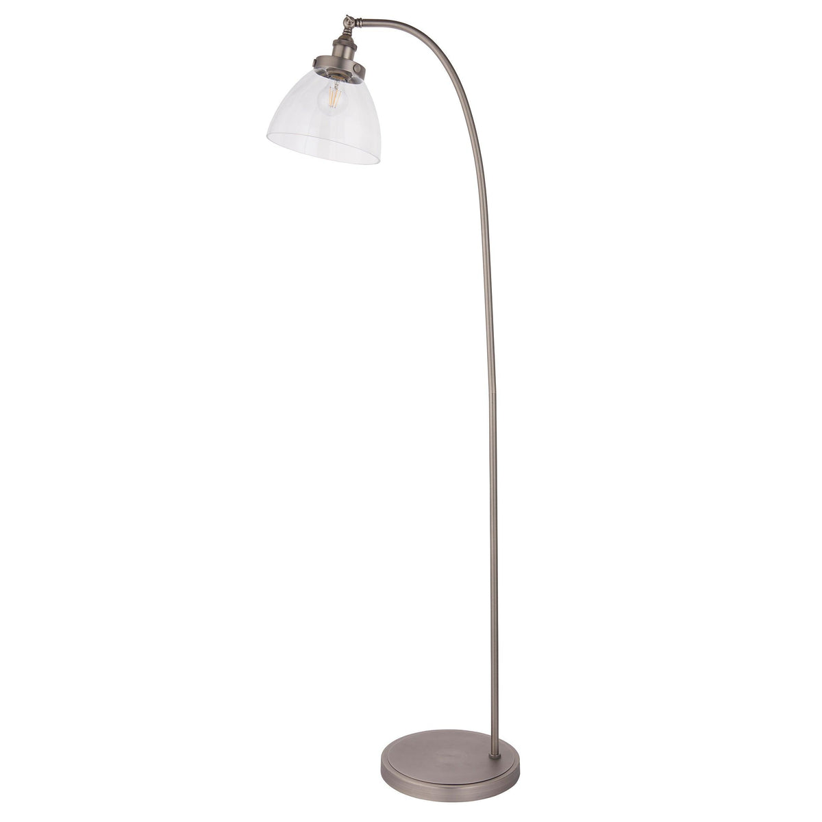 Hansen Brushed Steel Floor Lamp-OB-180926