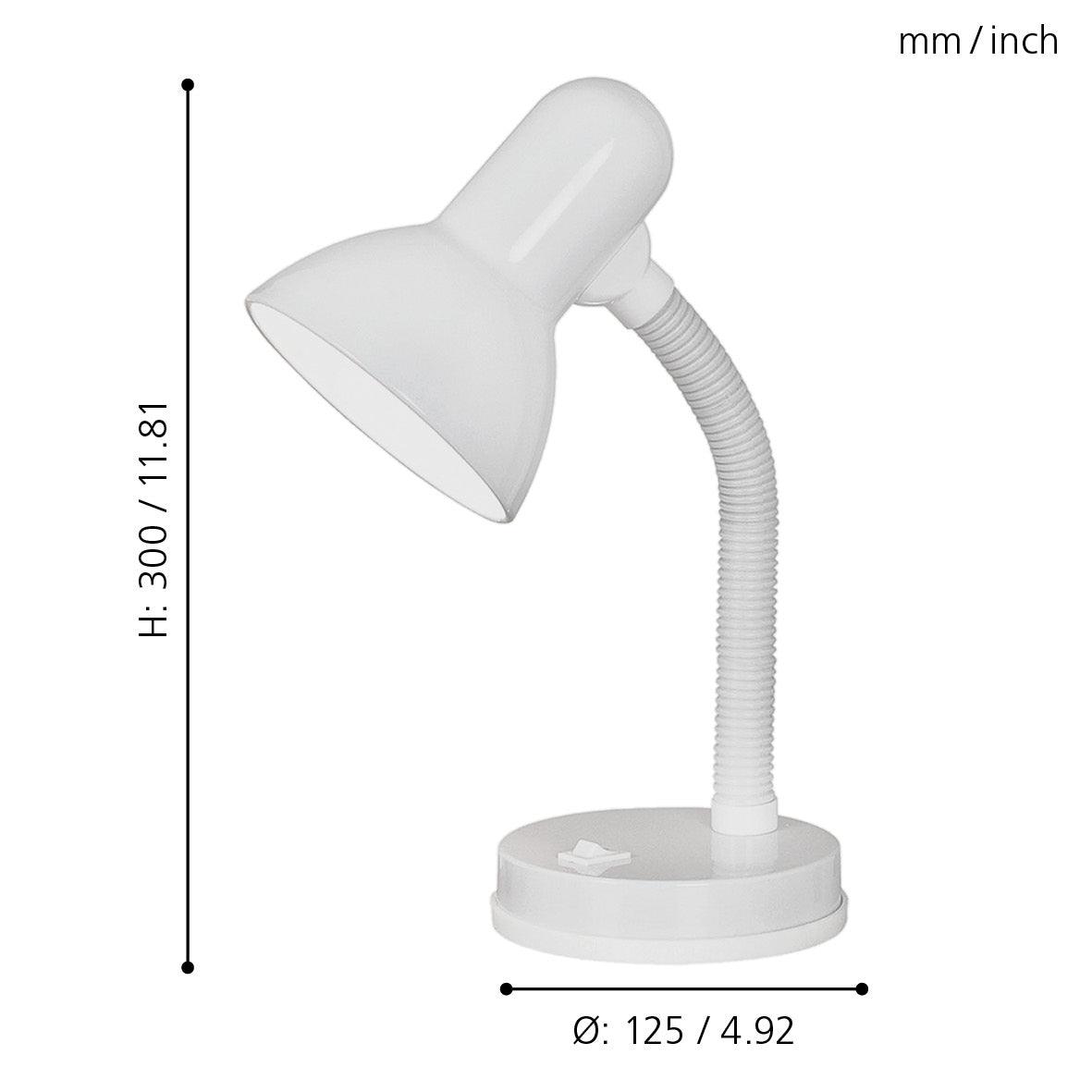 eglo basic adjustable white metal desk lamp Kitchen Lighting Close Up