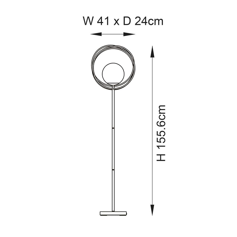 Norfolk Gold Shade Floor Lamp