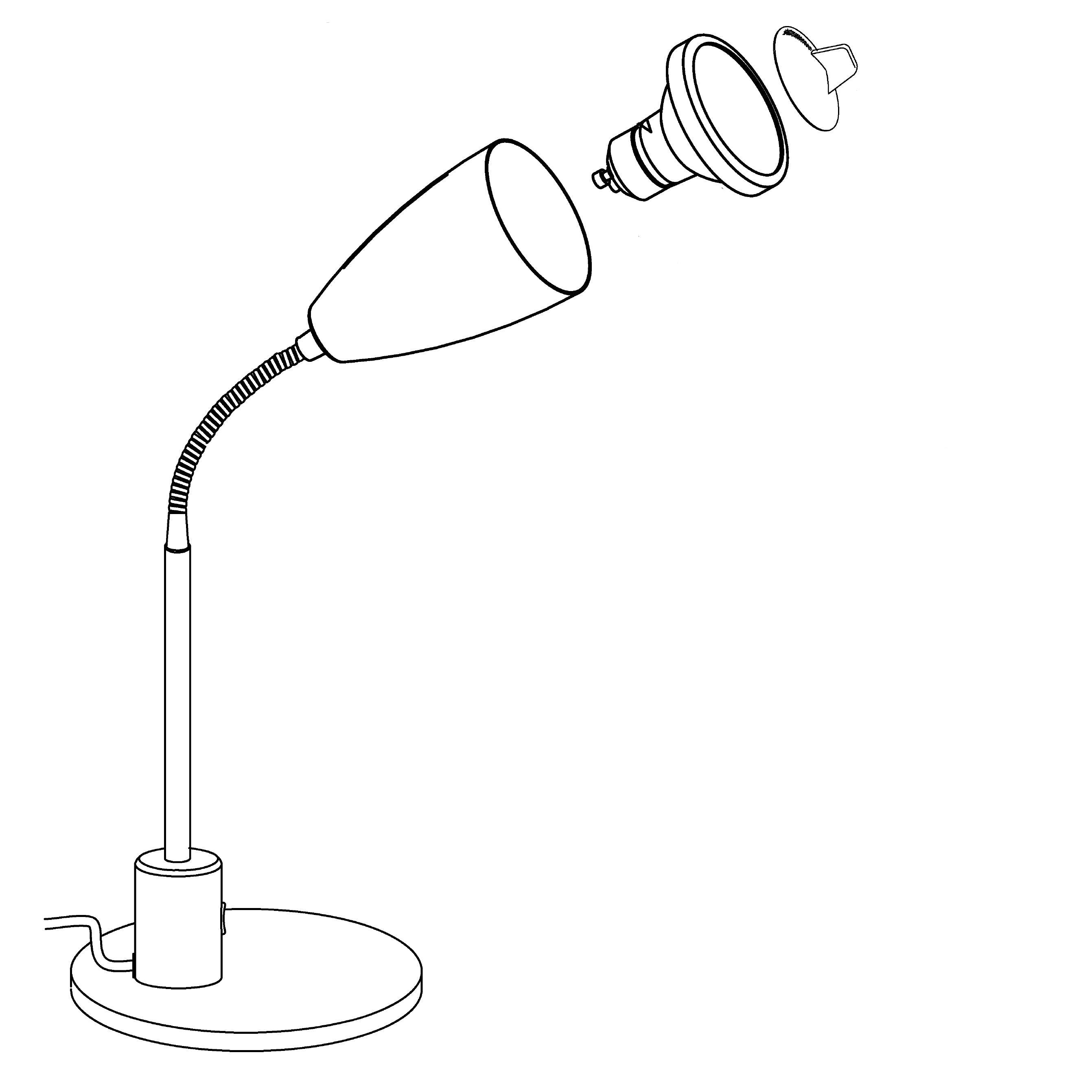 eglo fox white chrome table lamp kitchen lighting 
