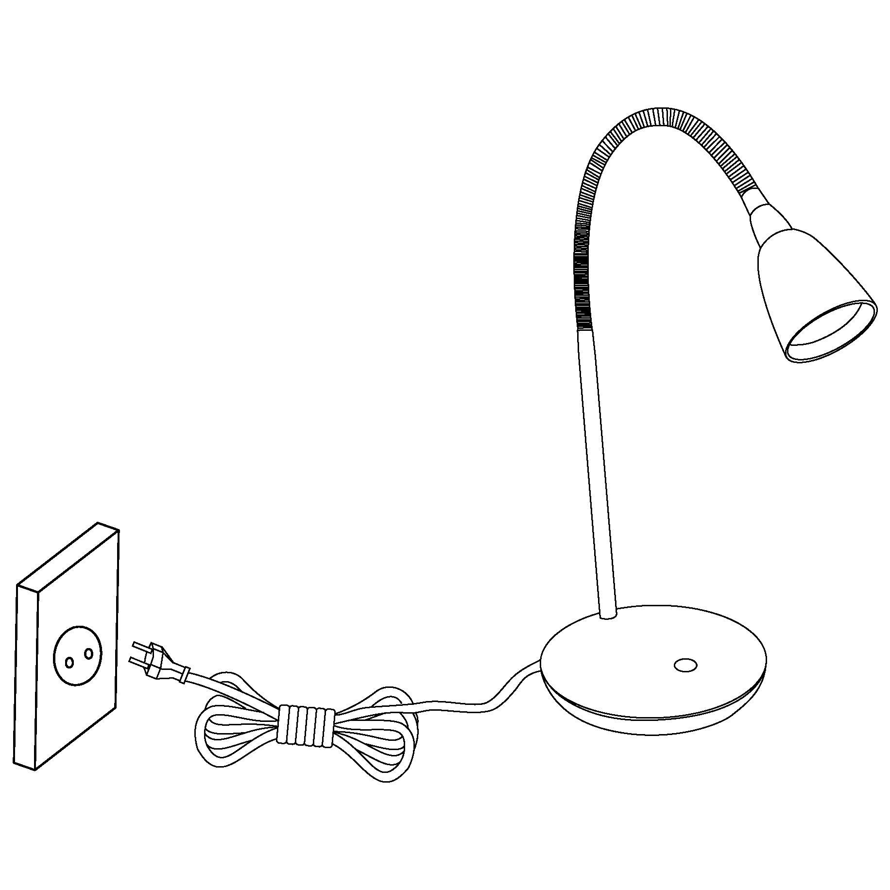eglo durengo white chrome desk lamp kitchen lighting 