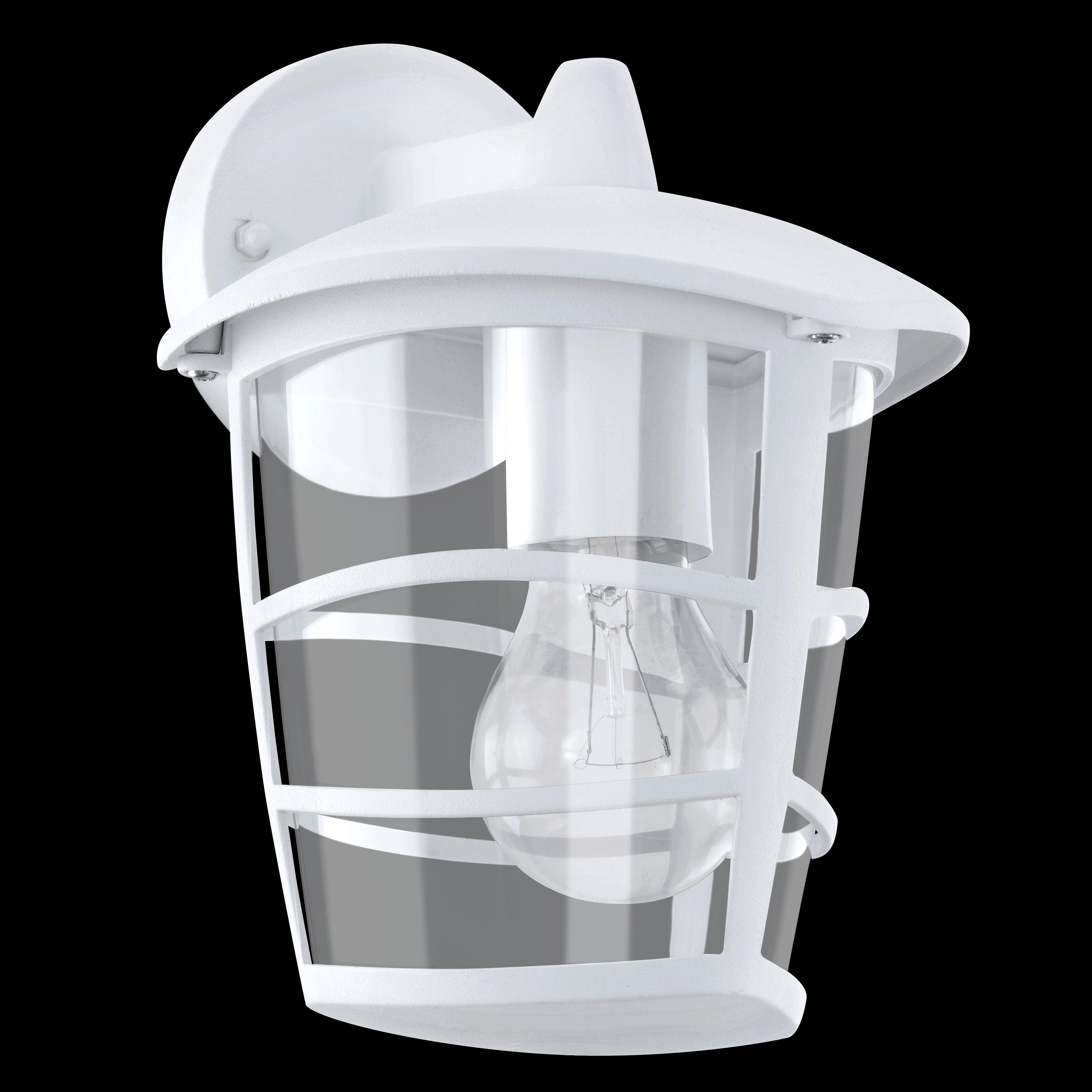 eglo aloria white ip44 hanging lantern outdoor wall light living room image