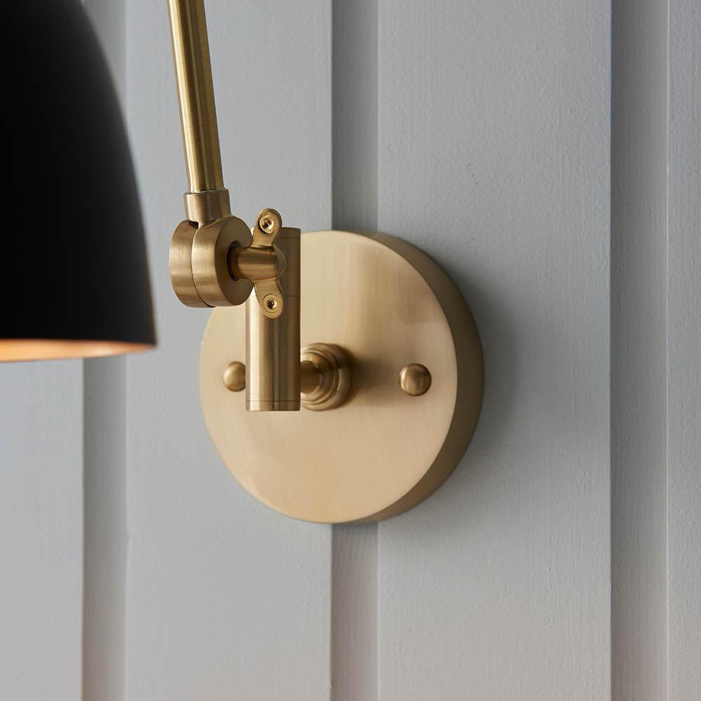 Endon Lehal Swing Arm Brass Wall Light-warehouse-180926