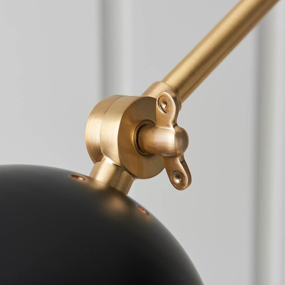 Endon Lehal Swing Arm Brass Wall Light-warehouse-180926