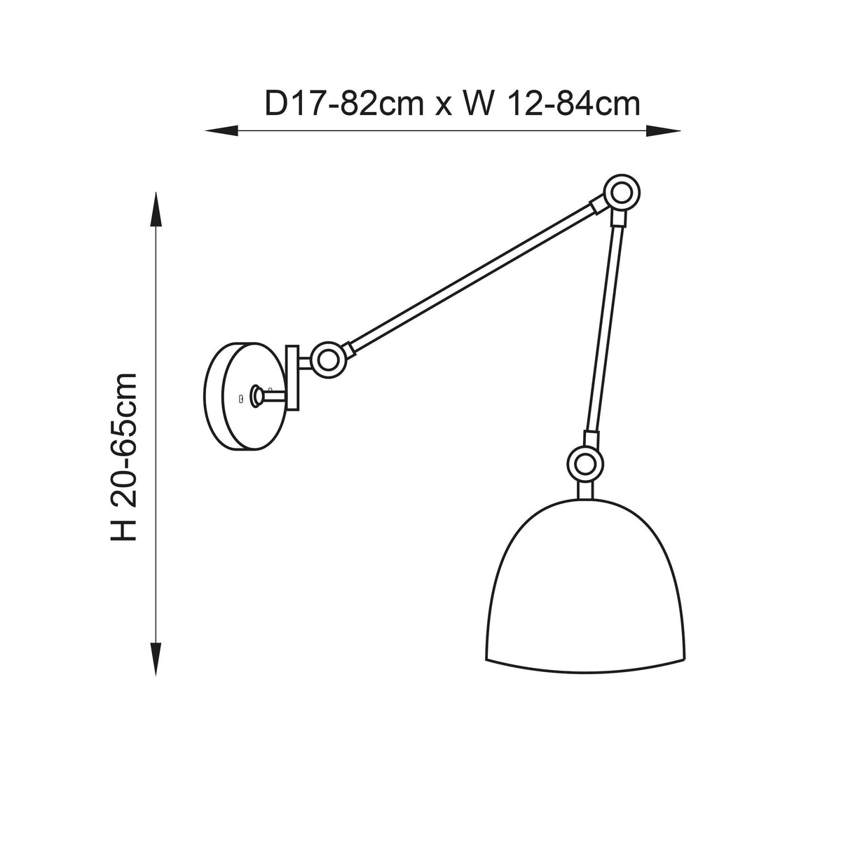 Endon Lehal Swing Arm Brass Wall Light-warehouse-180926