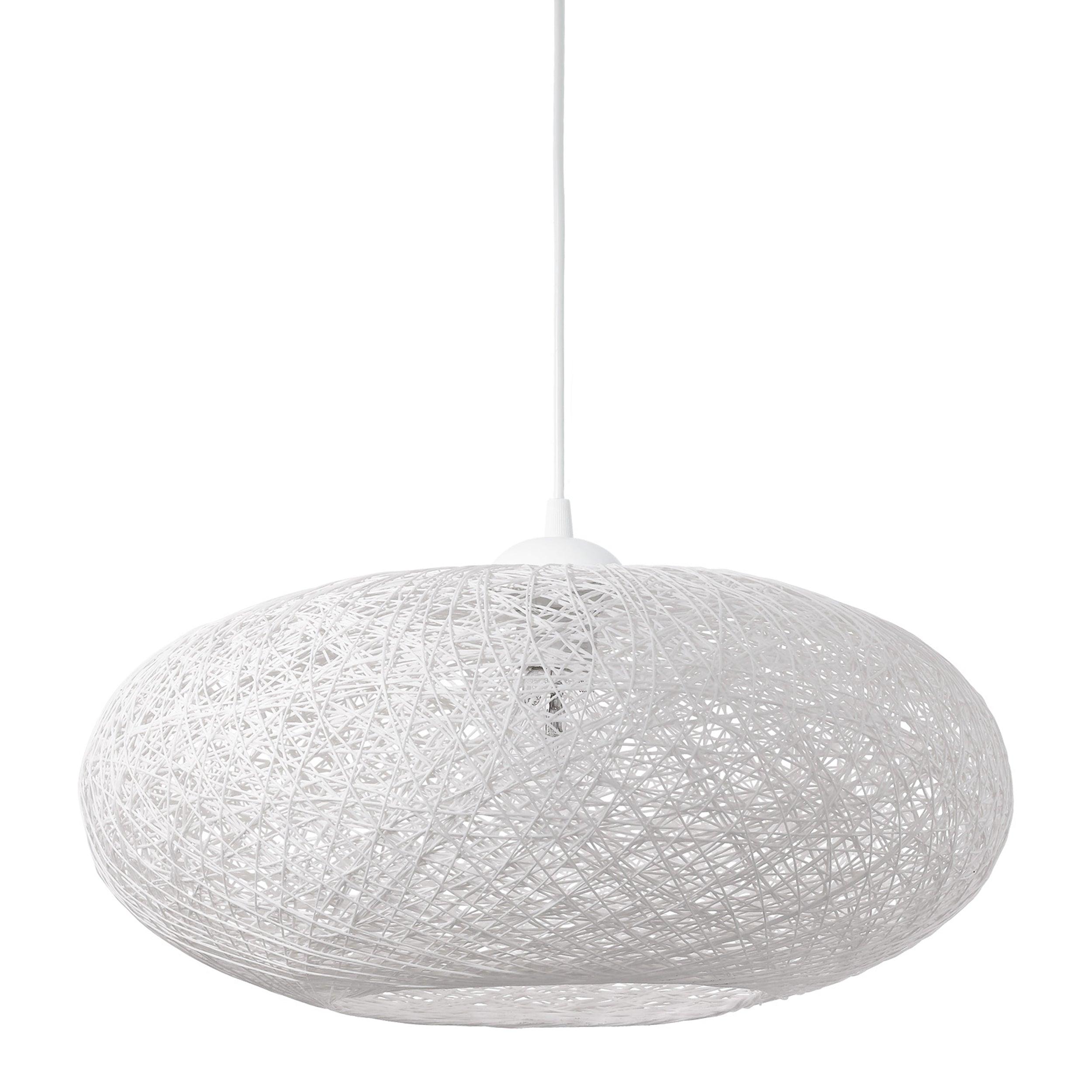 eglo campilo white paper lampshade ceiling pendant living room image