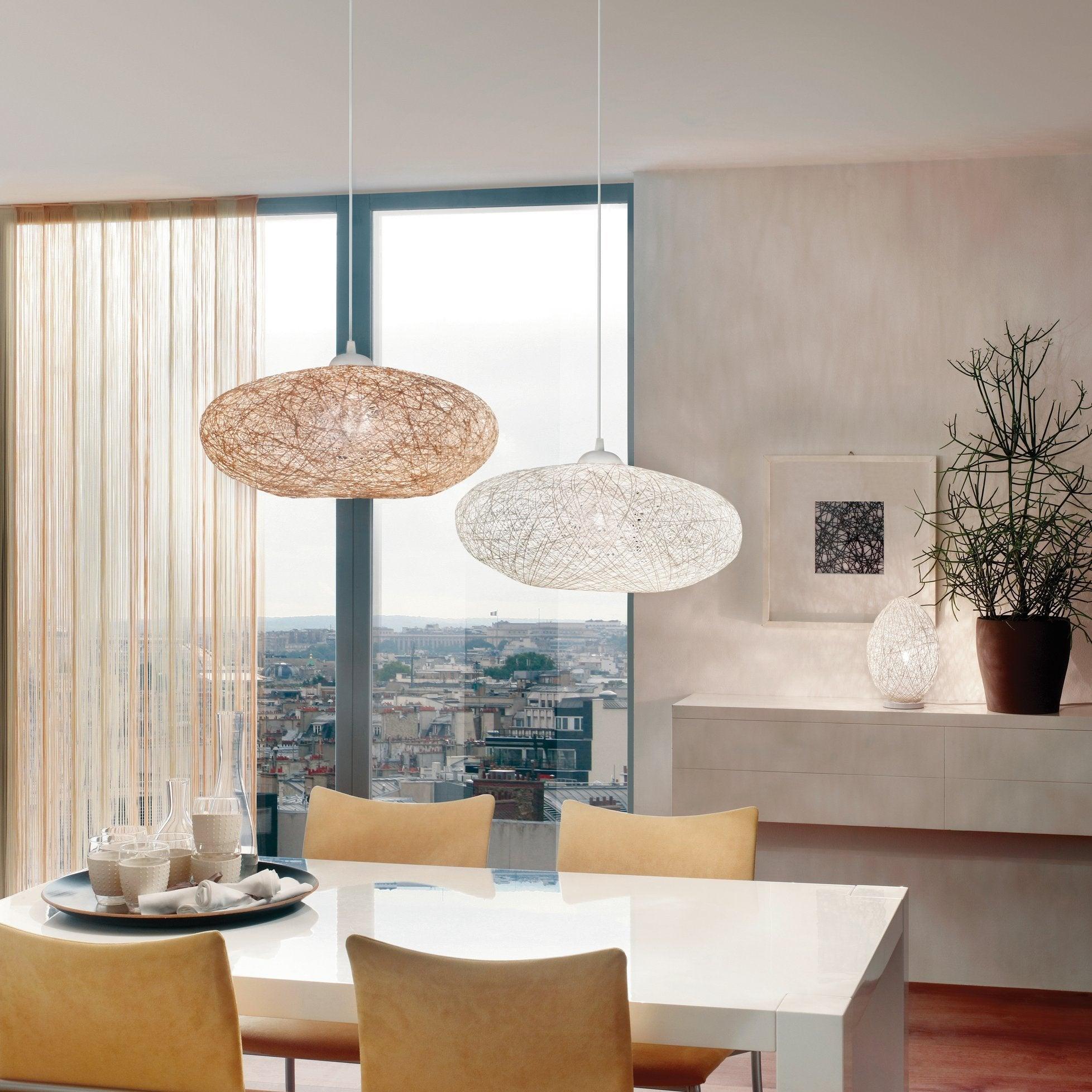 eglo campilo white paper lampshade ceiling pendant