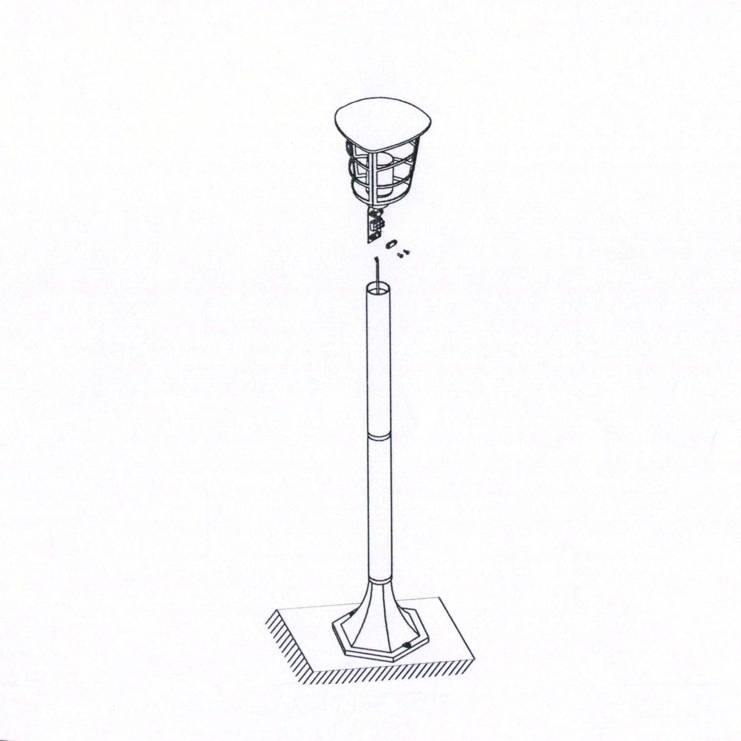 eglo aloria black bollard pathway outdoor ip44 light Kitchen Lighting Close Up