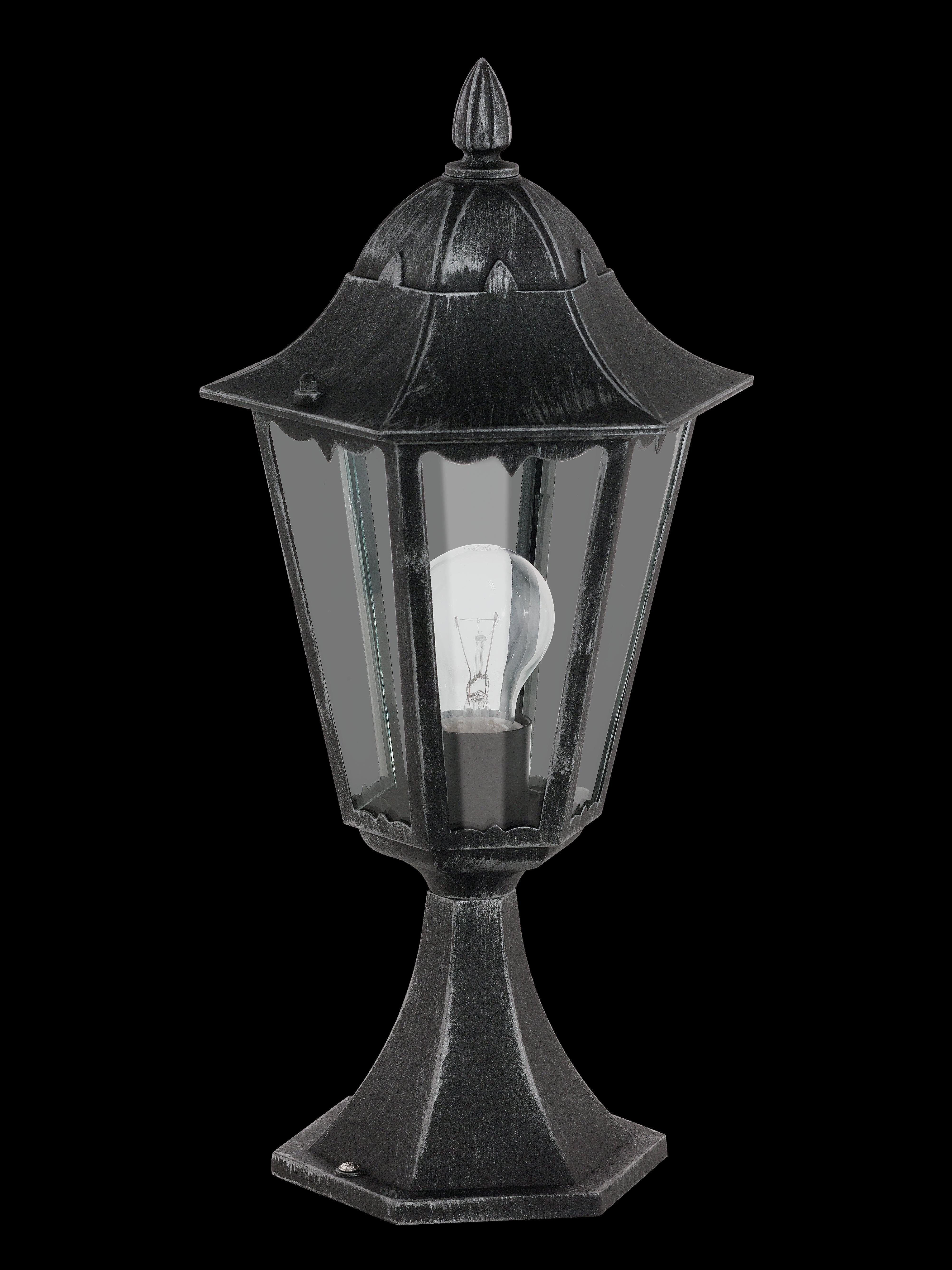 Eglo Navedo IP44 Black & Silver Pedestal Light-WAREHOUSE-40-200326