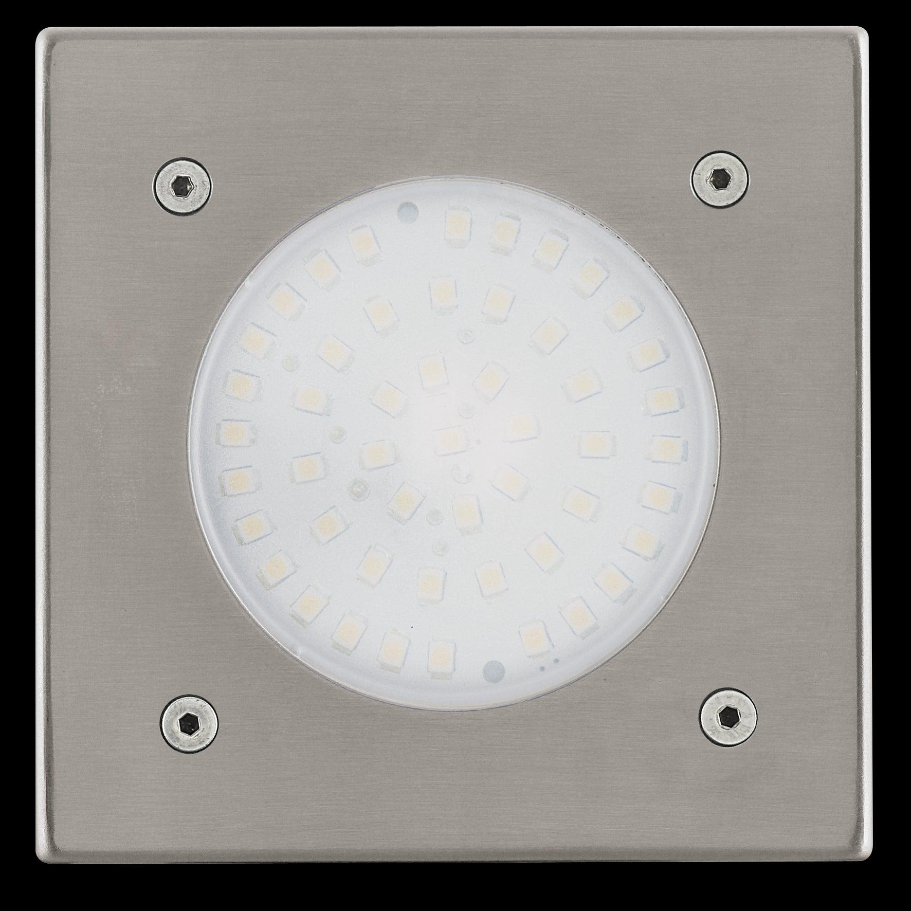 eglo lamedo square silver led recessed ground uplighter living room image