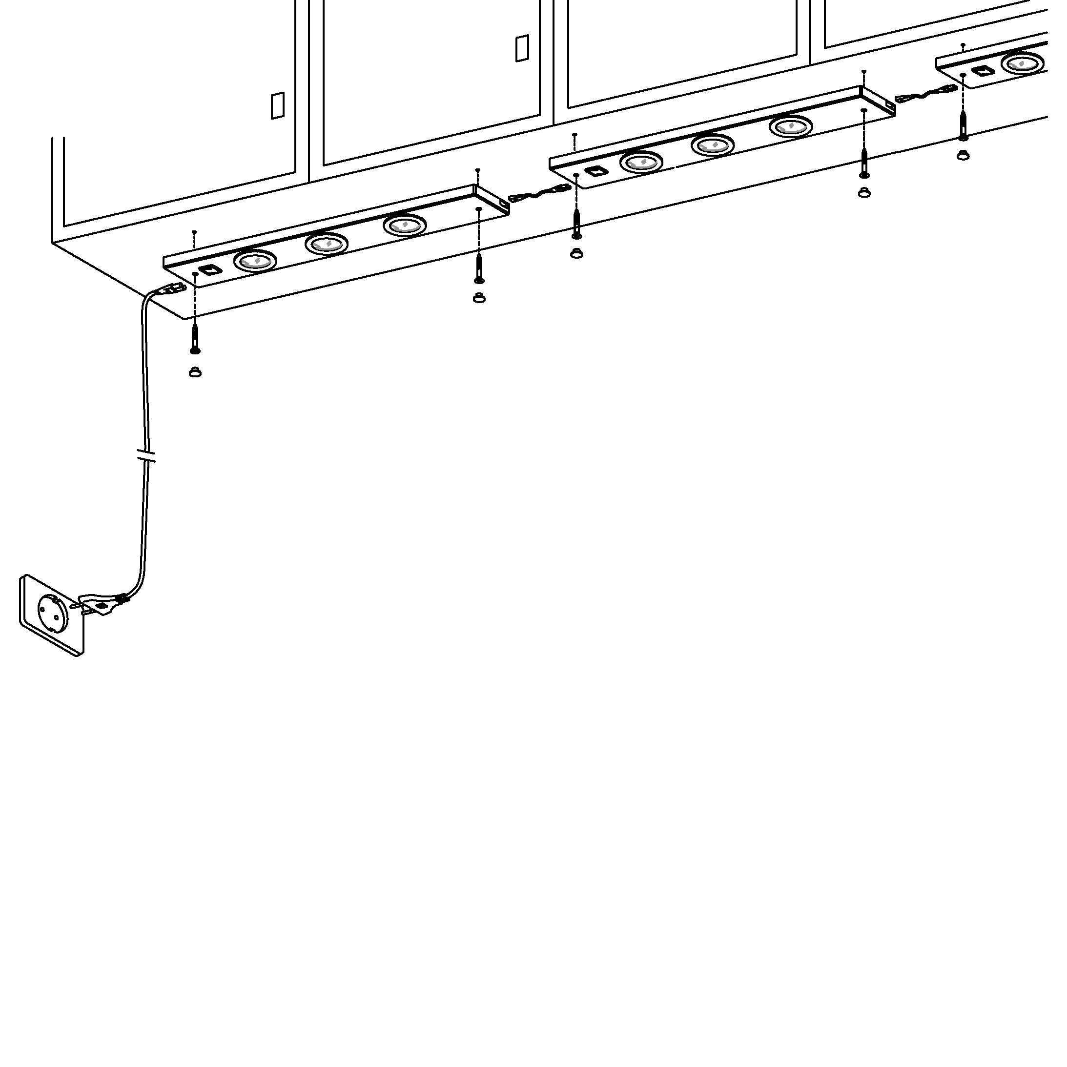eglo kob led 60cm nickel under cabinet light Kitchen Lighting Close Up