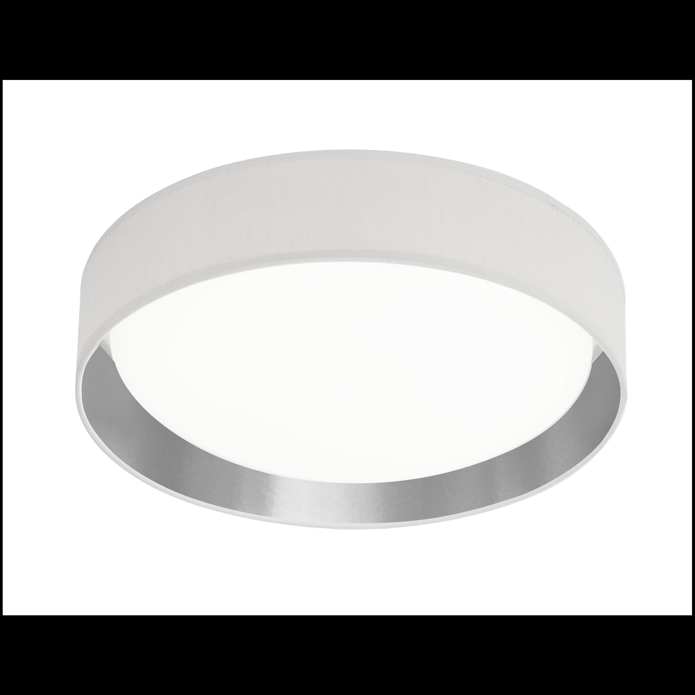 Searchlight Gianna LED Flush - White Silver Lined Shade — alternate view
