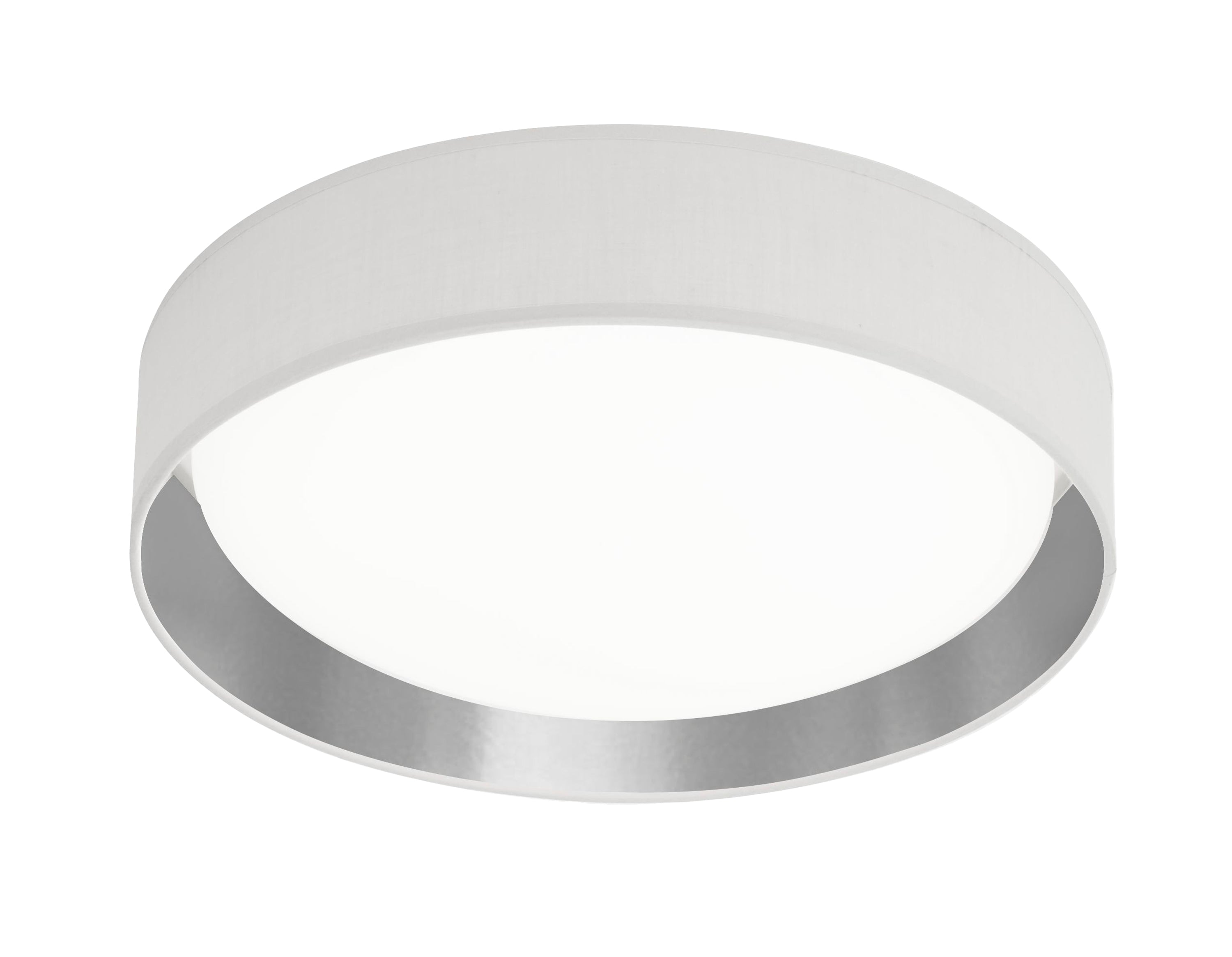 Searchlight Gianna LED Flush - White Silver Lined Shade