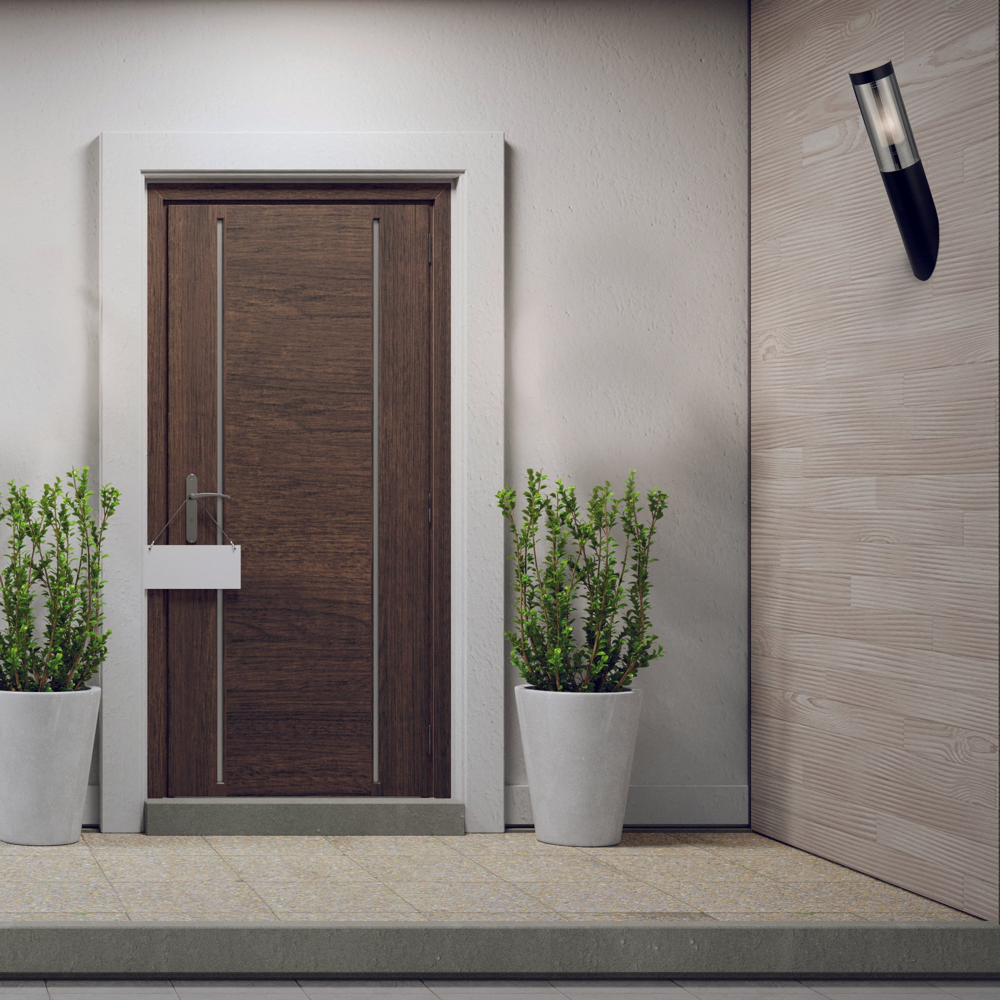 Searchlight Batton Black Outdoor Wall Light