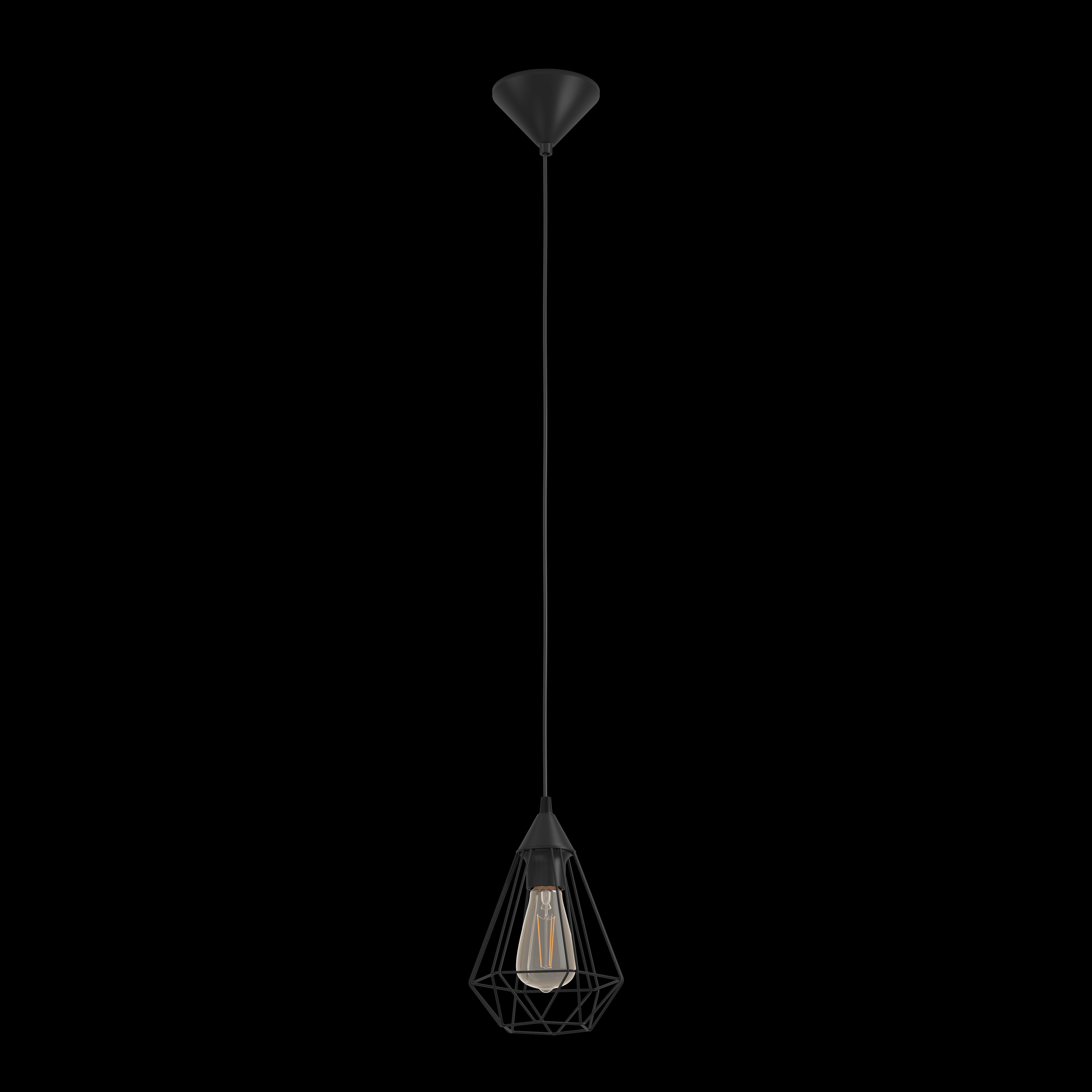 eglo tarbes black metal wire ceiling pendant living room image