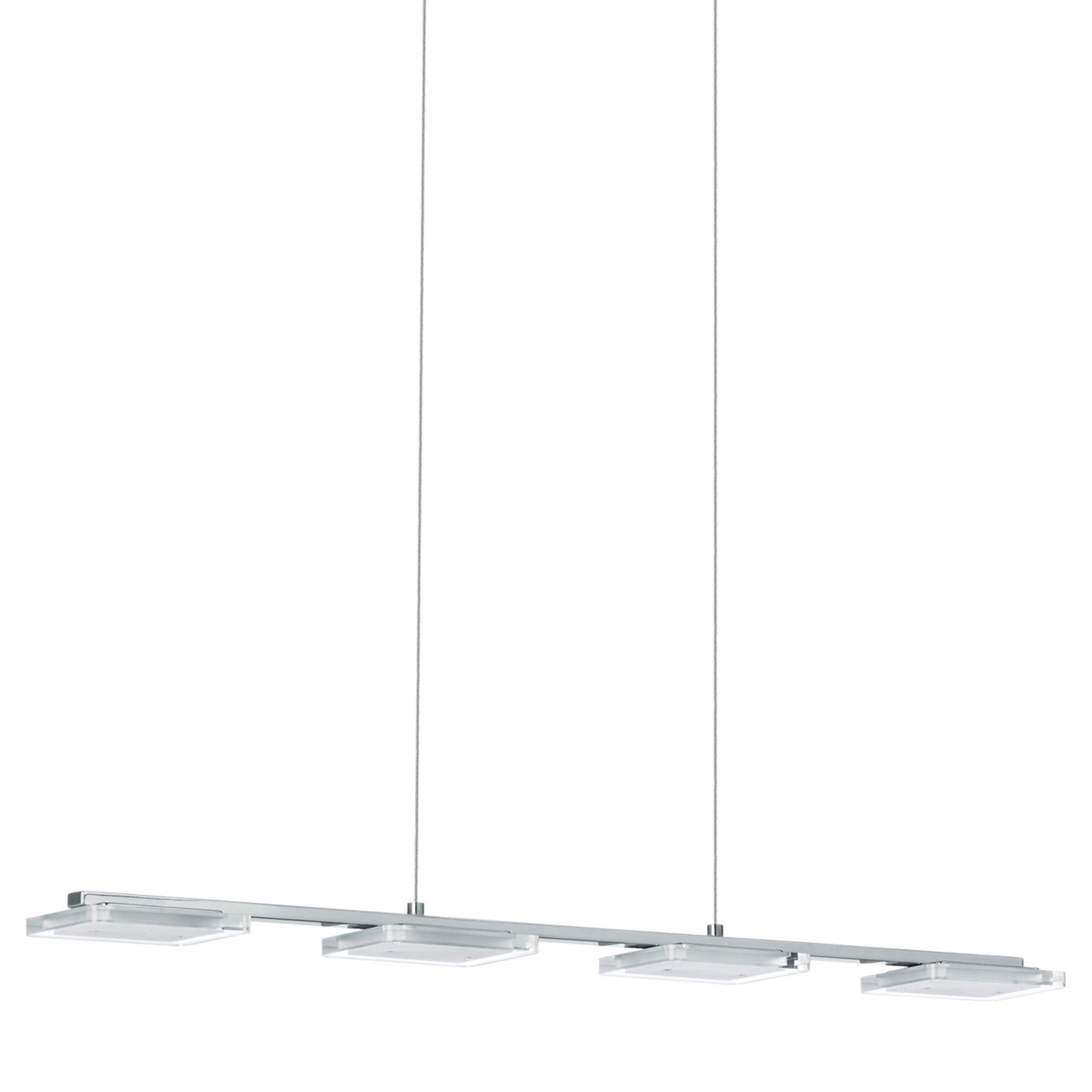 eglo cartama led chrome 4 square light ceiling pendant living room image