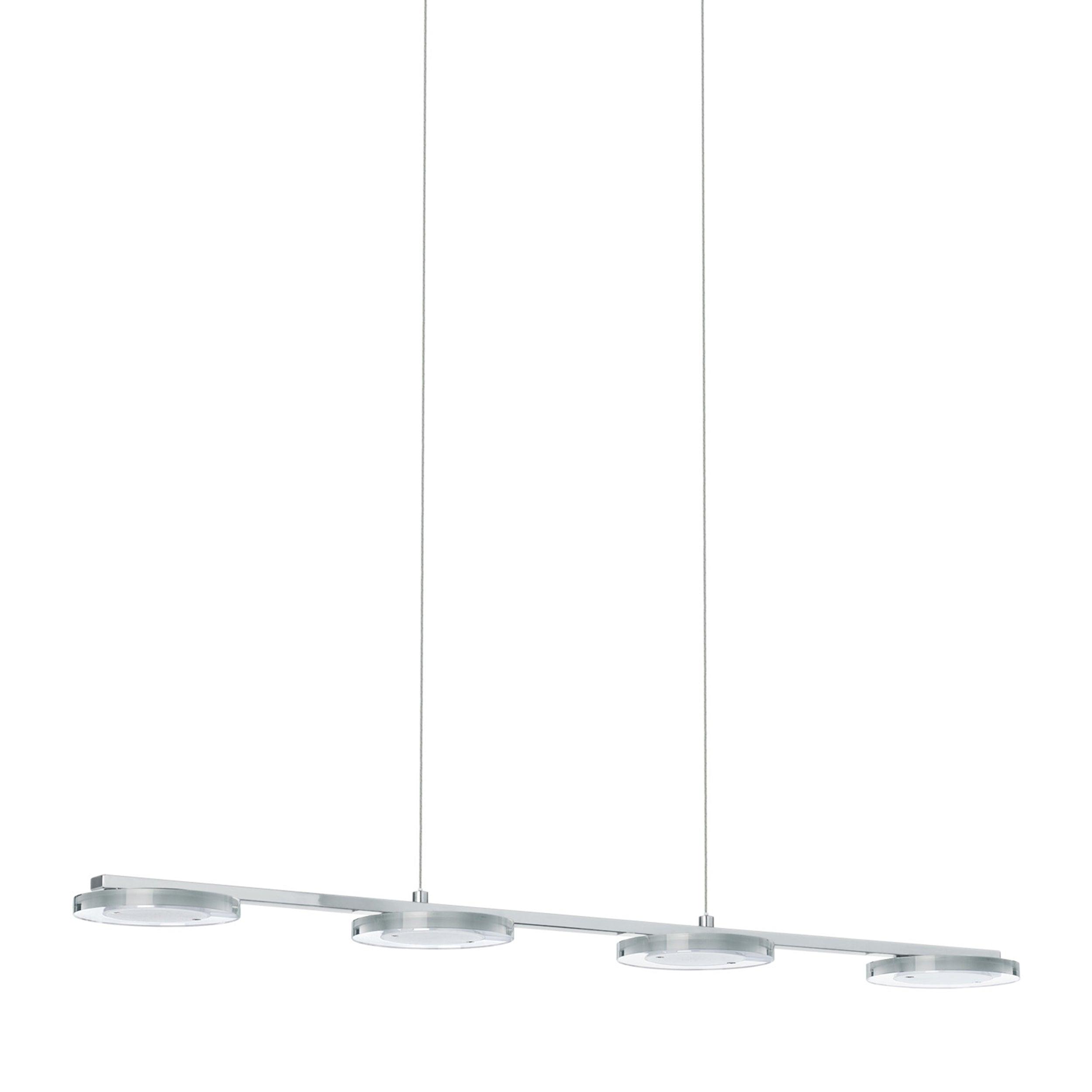 eglo cartama led chrome 4 round light ceiling pendant living room image