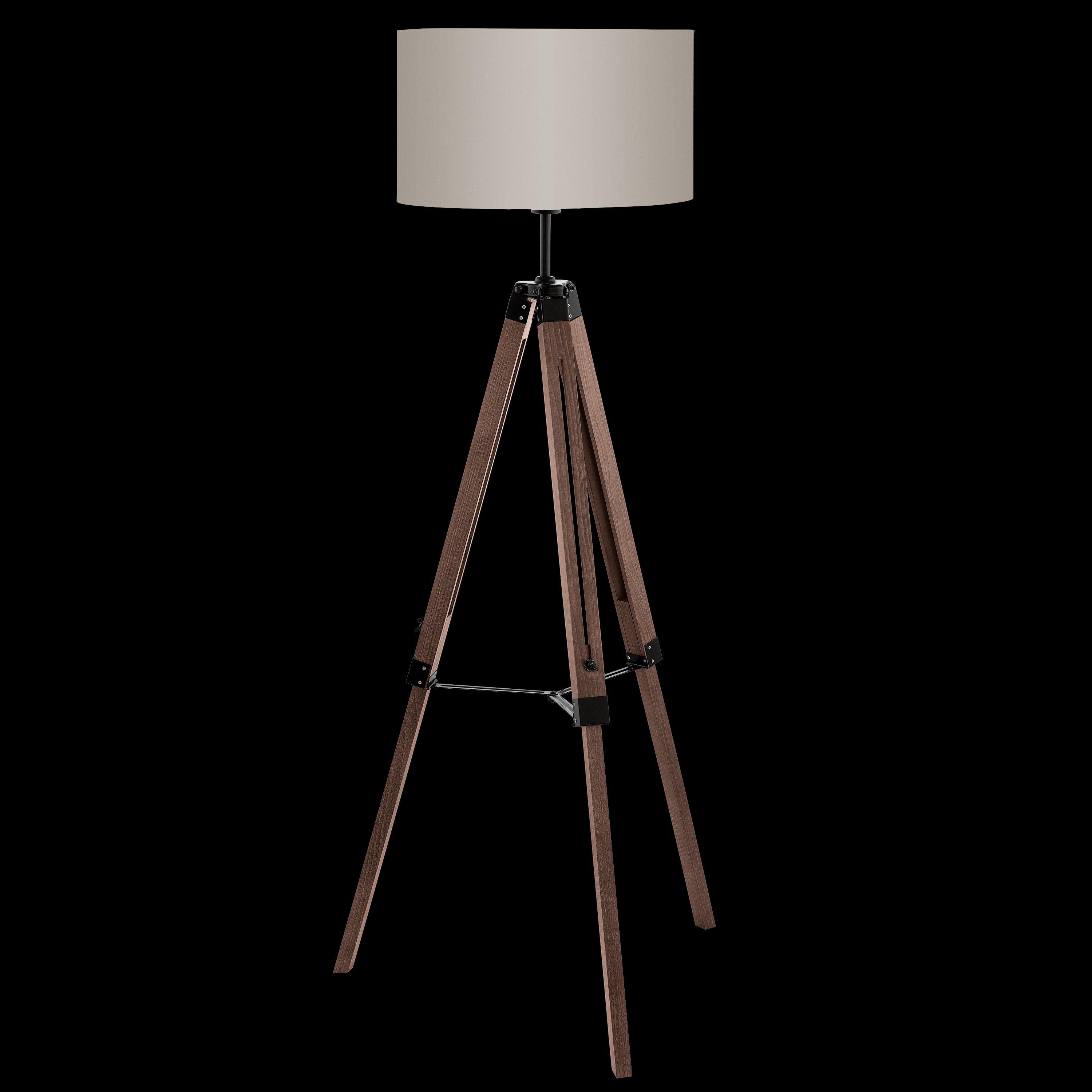 eglo lantada adjustable wood tripod floor lamp taupe fabric shade kitchen lighting 
