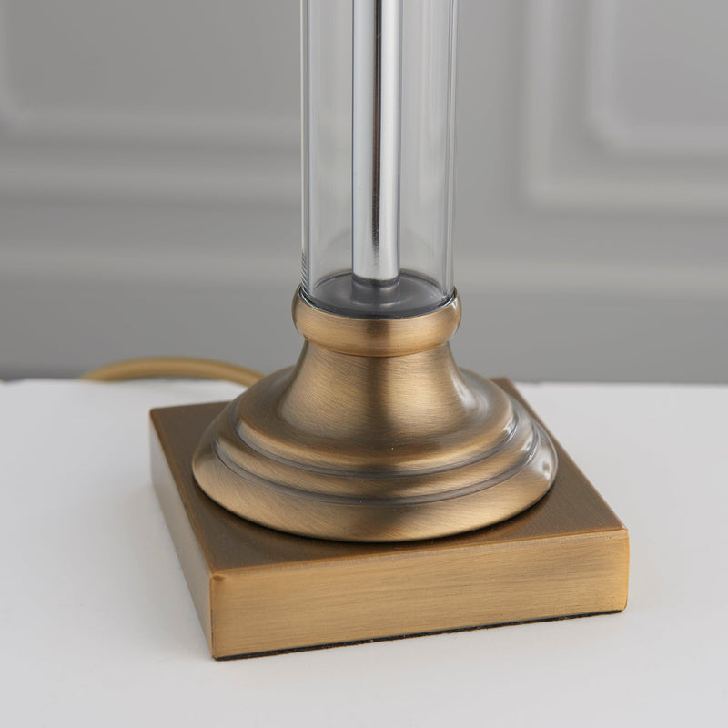 Endon Avebury 1 Light Antique Brass Table Lamp (Base Only)