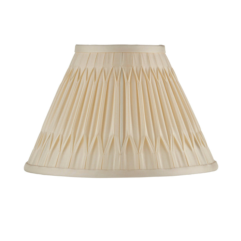 Endon Chatsworth 10" Double Pinch Pleat Ivory 1 Light Shade