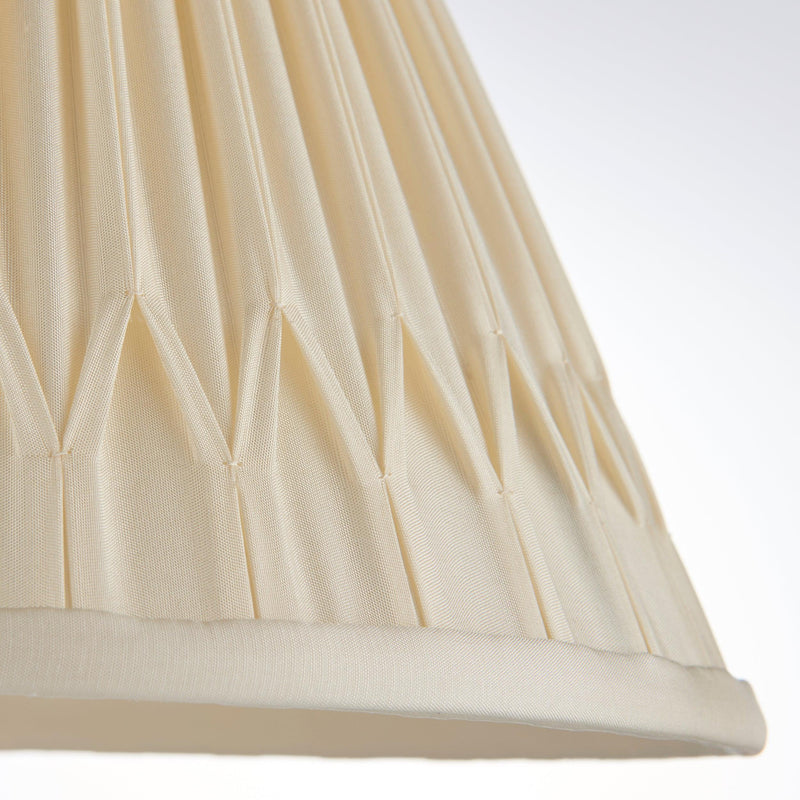 Endon Chatsworth 10" Double Pinch Pleat Ivory 1 Light Shade