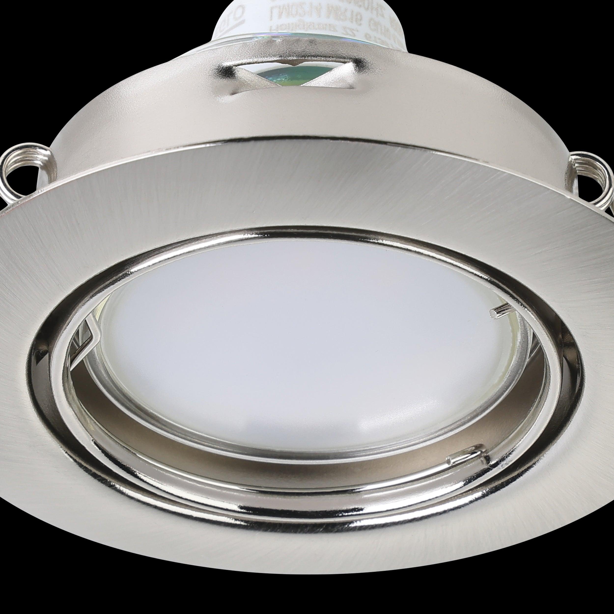 eglo peneto set of 3 nickel recessed downlights 8 7cm Kitchen Lighting Close Up