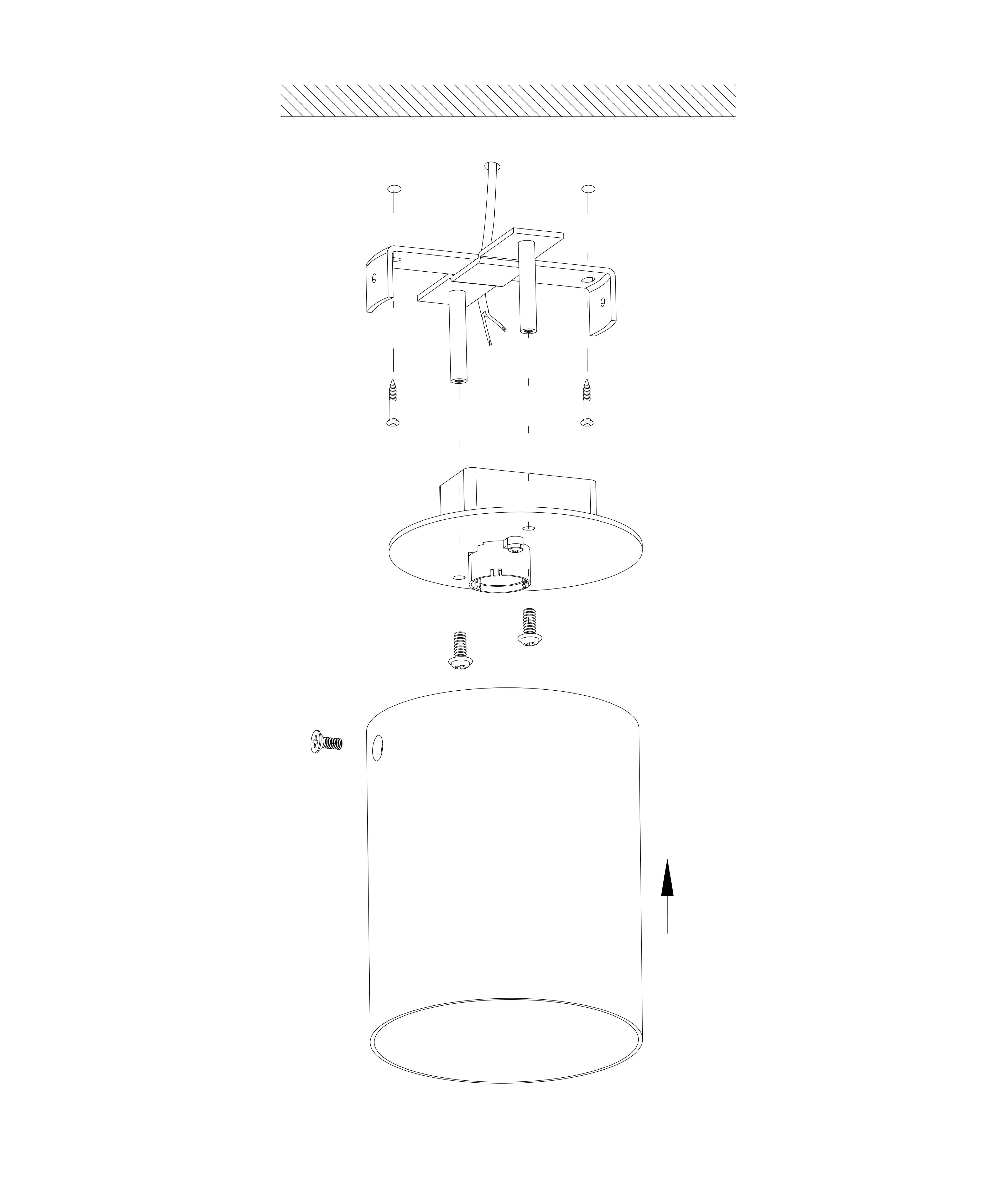 eglo polasso flush led white silver cylinder ceiling light Kitchen Lighting Close Up