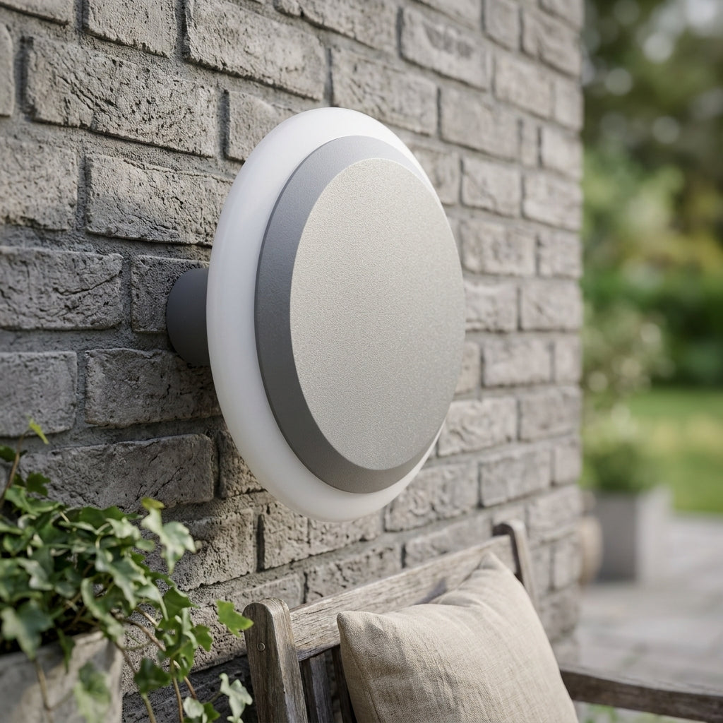 Oaks Lida Silver Grey Outdoor LED Wall Light