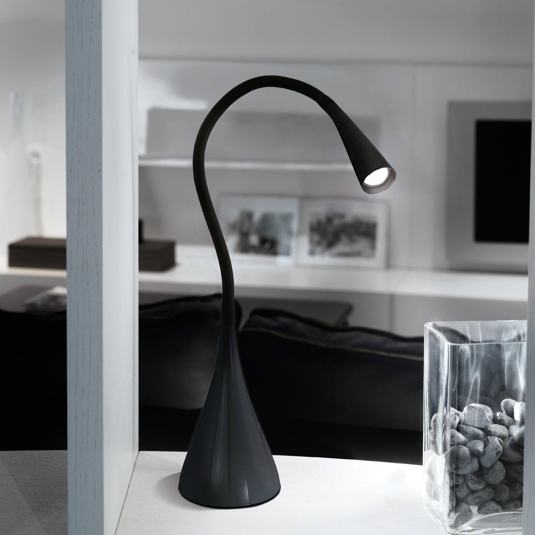 eglo snapora black led touch desk lamp living room image